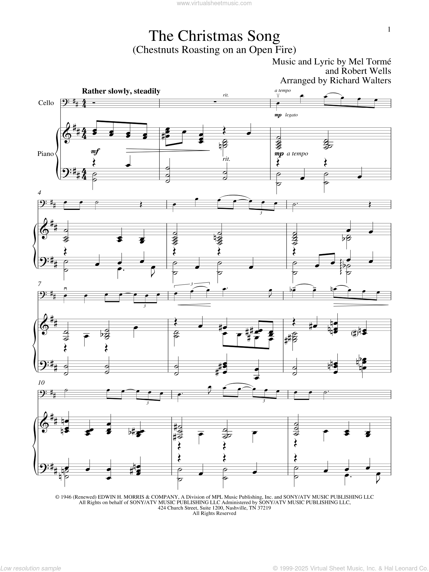 The Christmas Song (Chestnuts Roasting On An Open Fire) sheet music for
