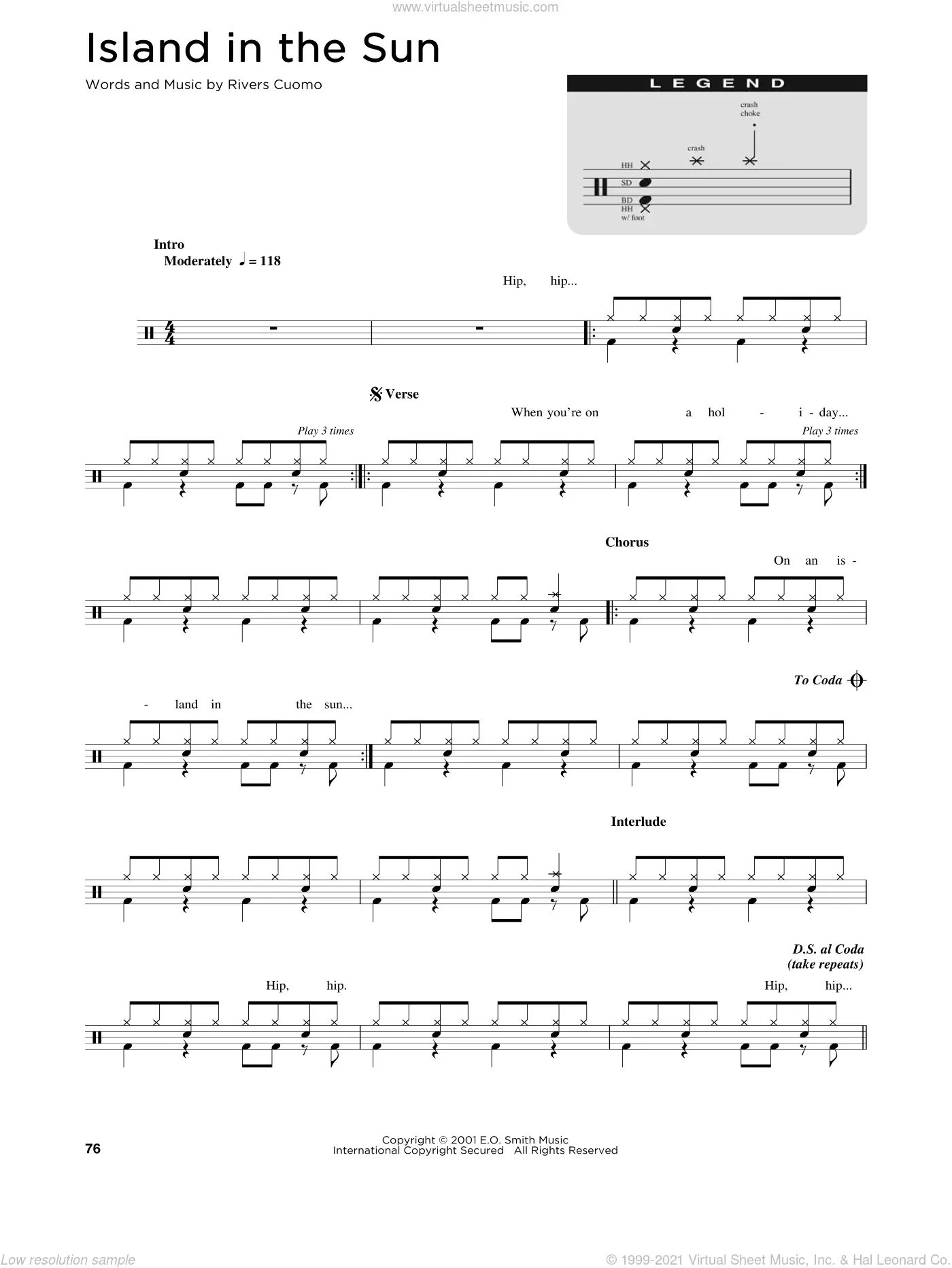 Weezer Sheet Music to download and print