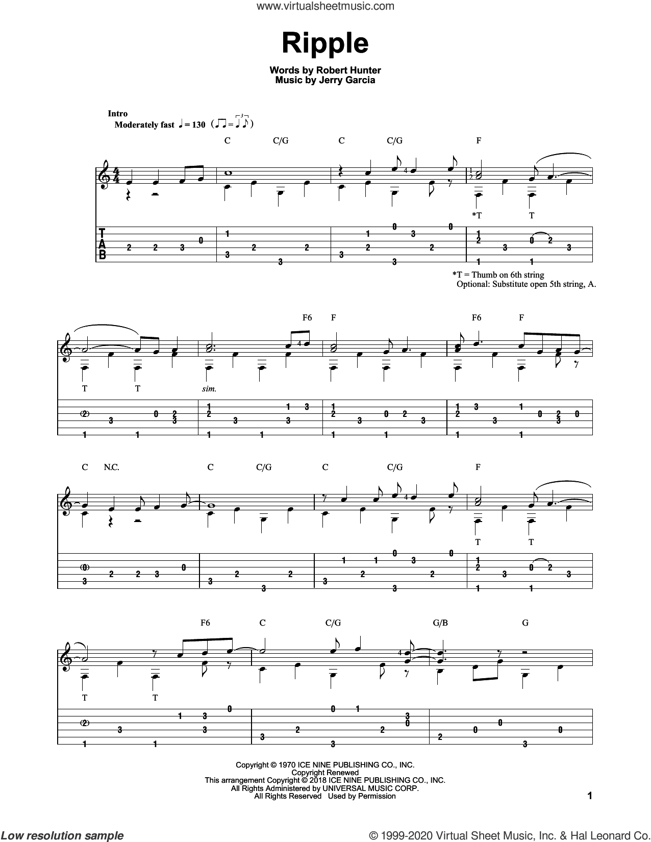 Ripple sheet music intermediate for guitar solo pdf 