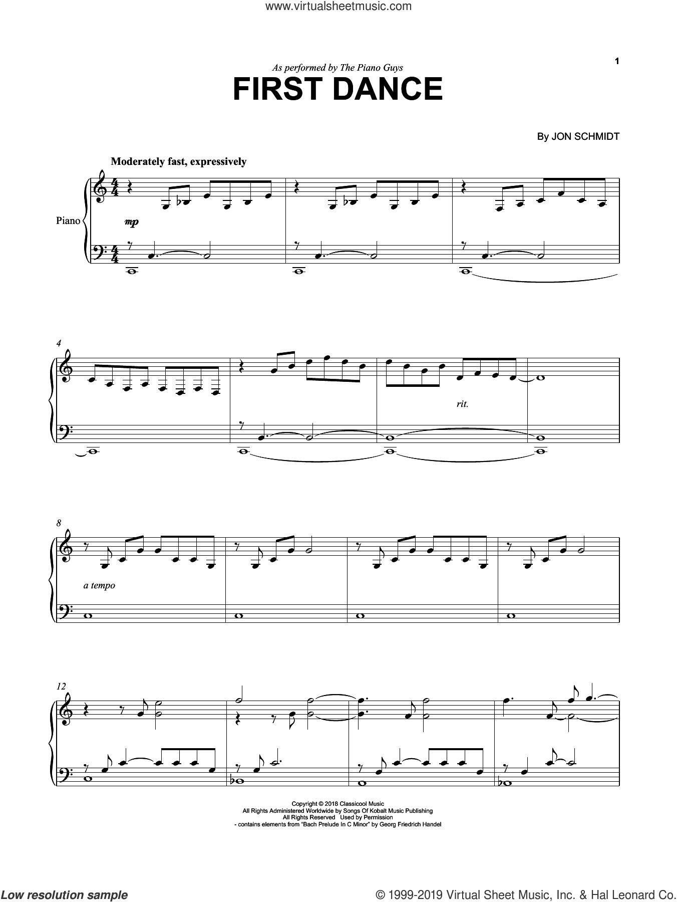 Guys First Dance sheet music for cello and piano [PDF]