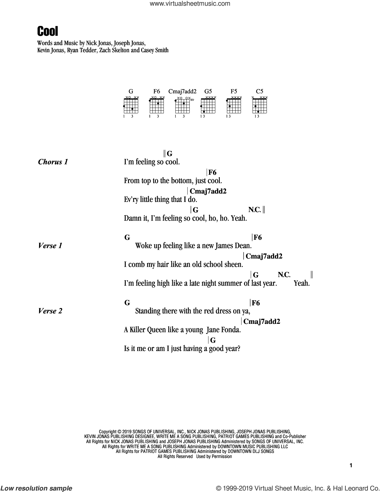 Cool Sheet Music For Guitar (chords) (pdf)