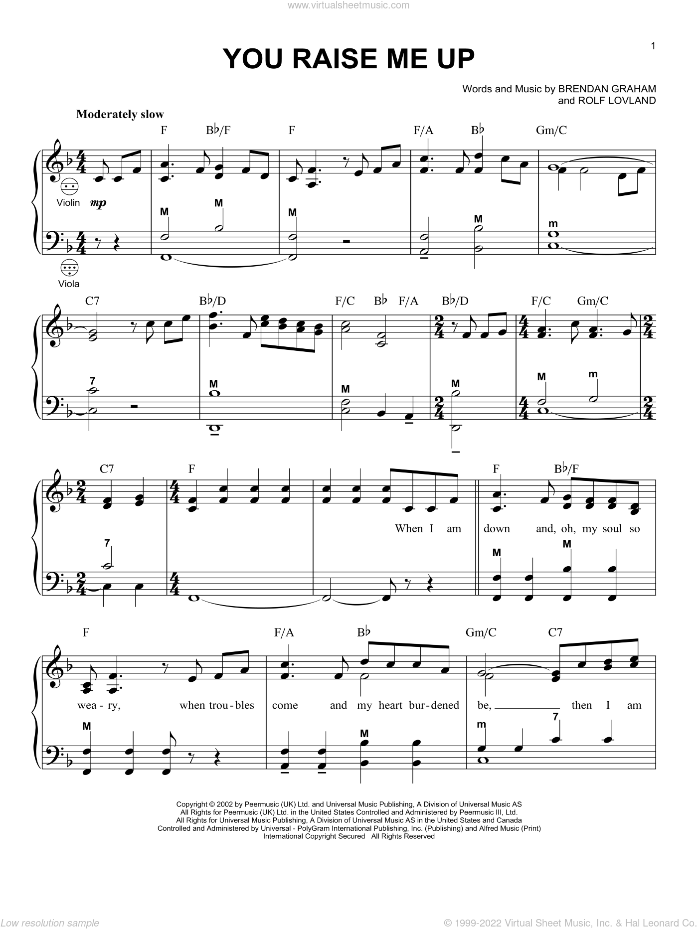 You Raise Me Up Sheet Music For Accordion Pdf Interactive