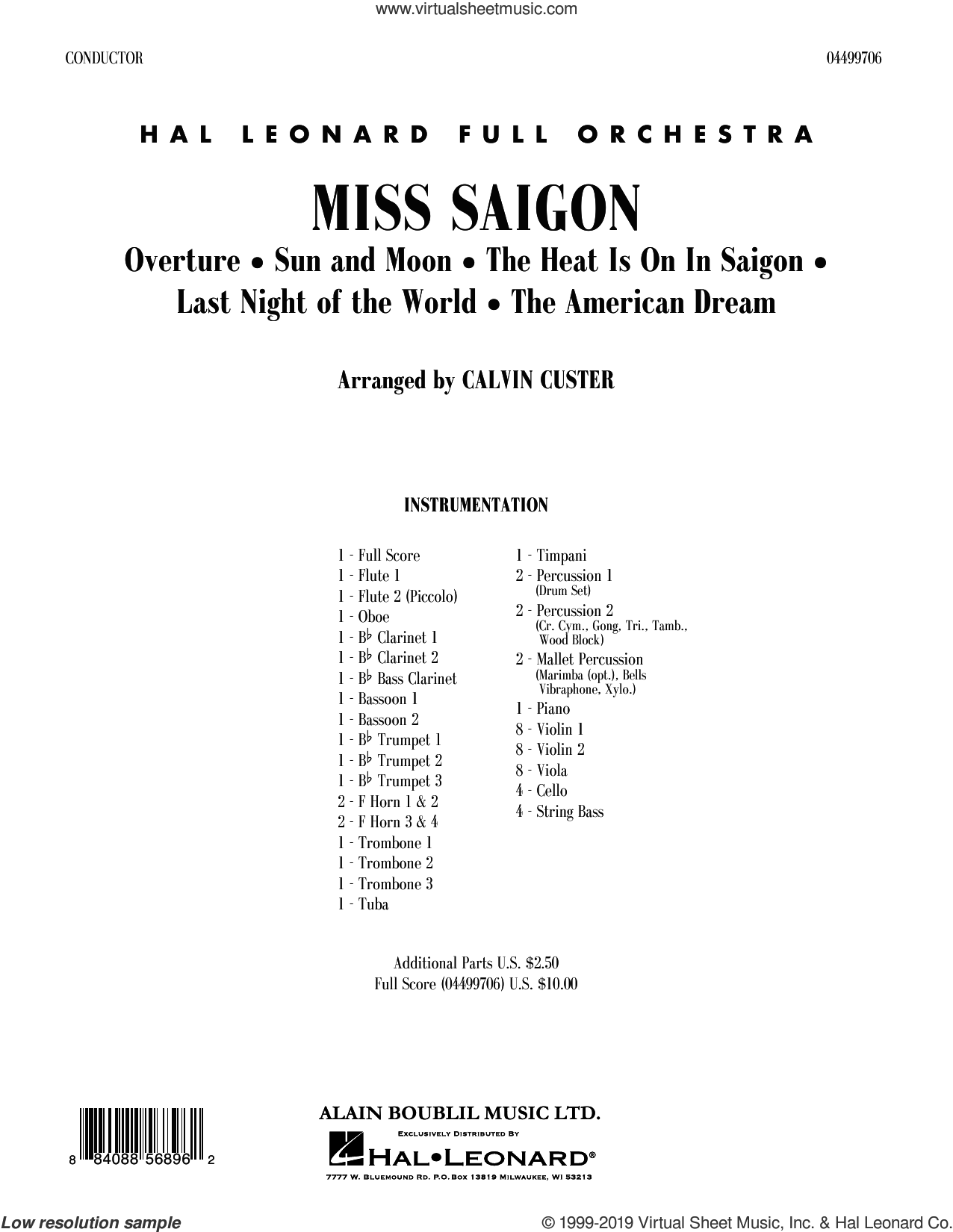 大特価 言い換え (arr. Saigon Miss Calvin (complete music sheet Custer) アート・デザイン・音楽