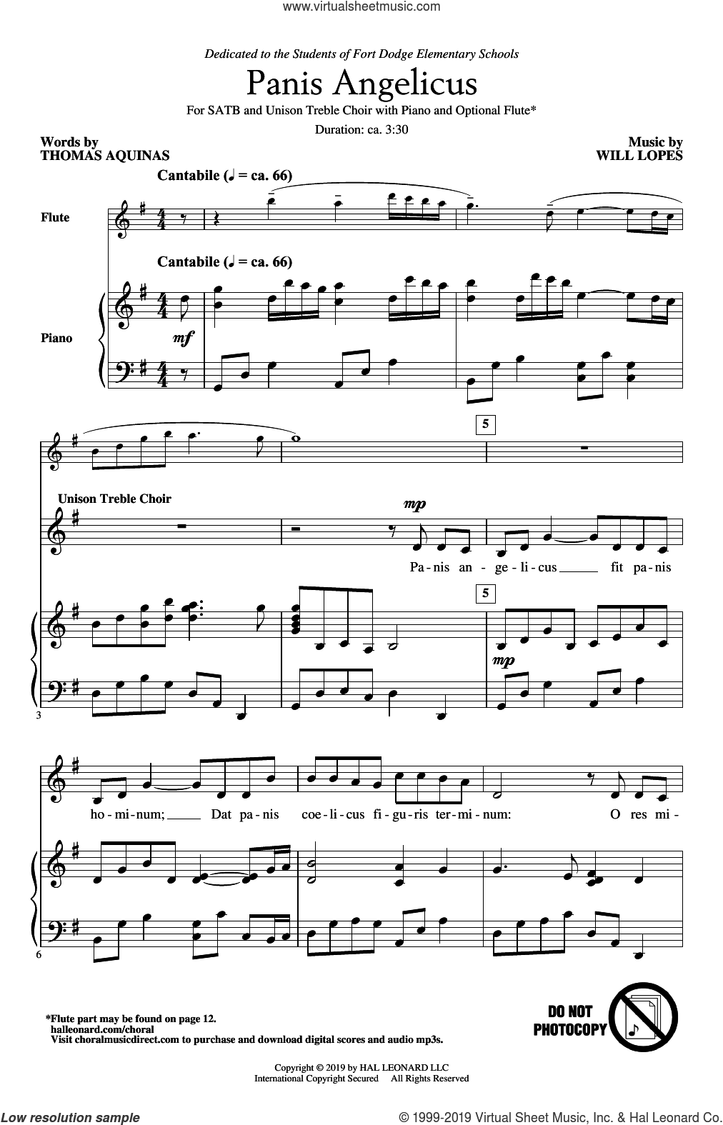 Lopes - Panis Angelicus sheet music for choir (SATB: soprano, alto