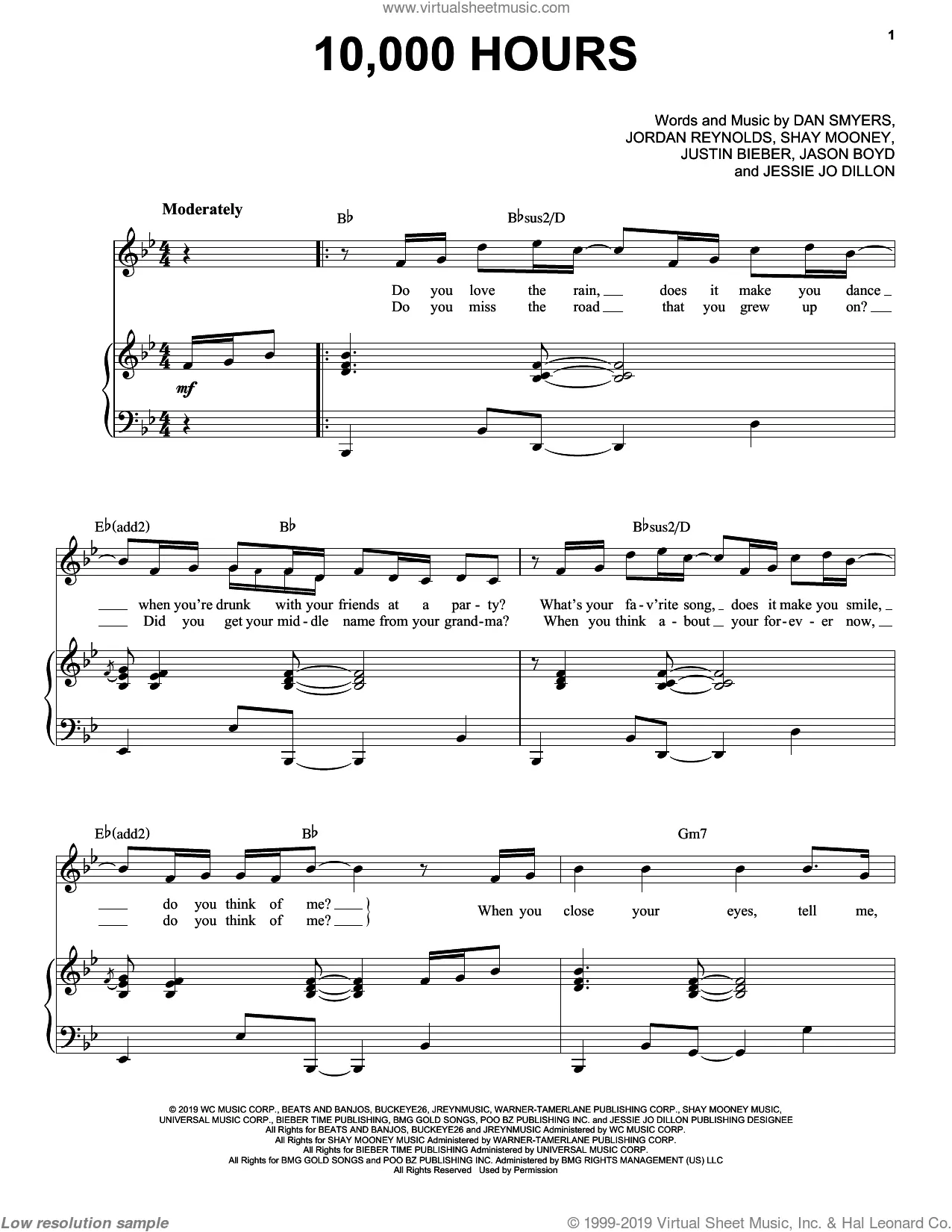 Ghost – Justin Bieber + Lyrics Sheet music for Piano (Solo) Easy