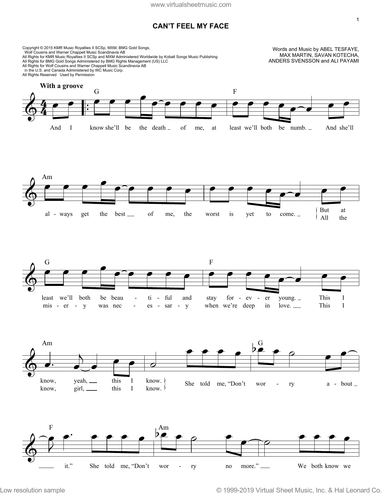 The Weeknd - Alone Again sheet music for piano download