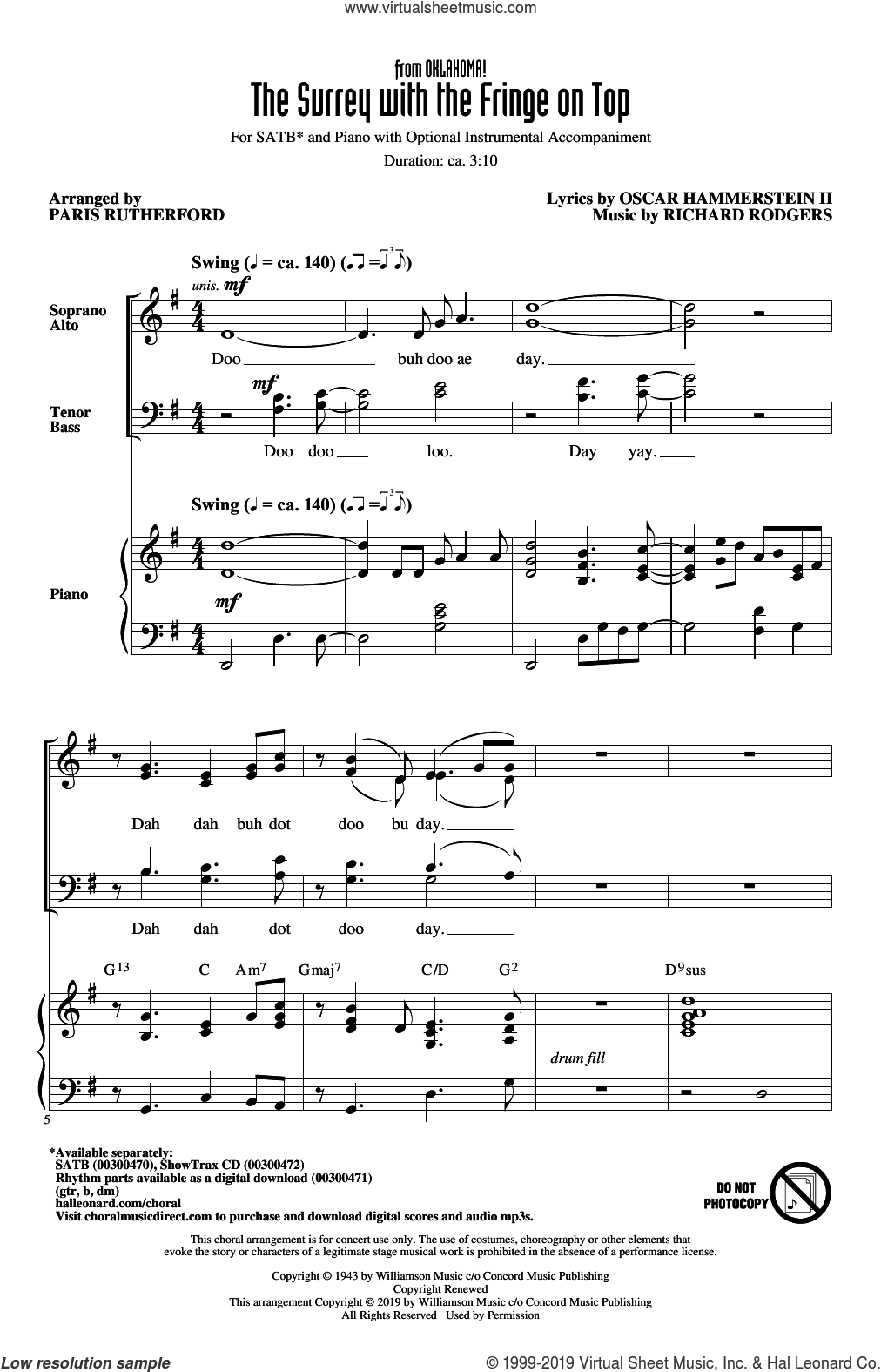 The Surrey With The Fringe On Top (from Oklahoma!) (arr. Paris
