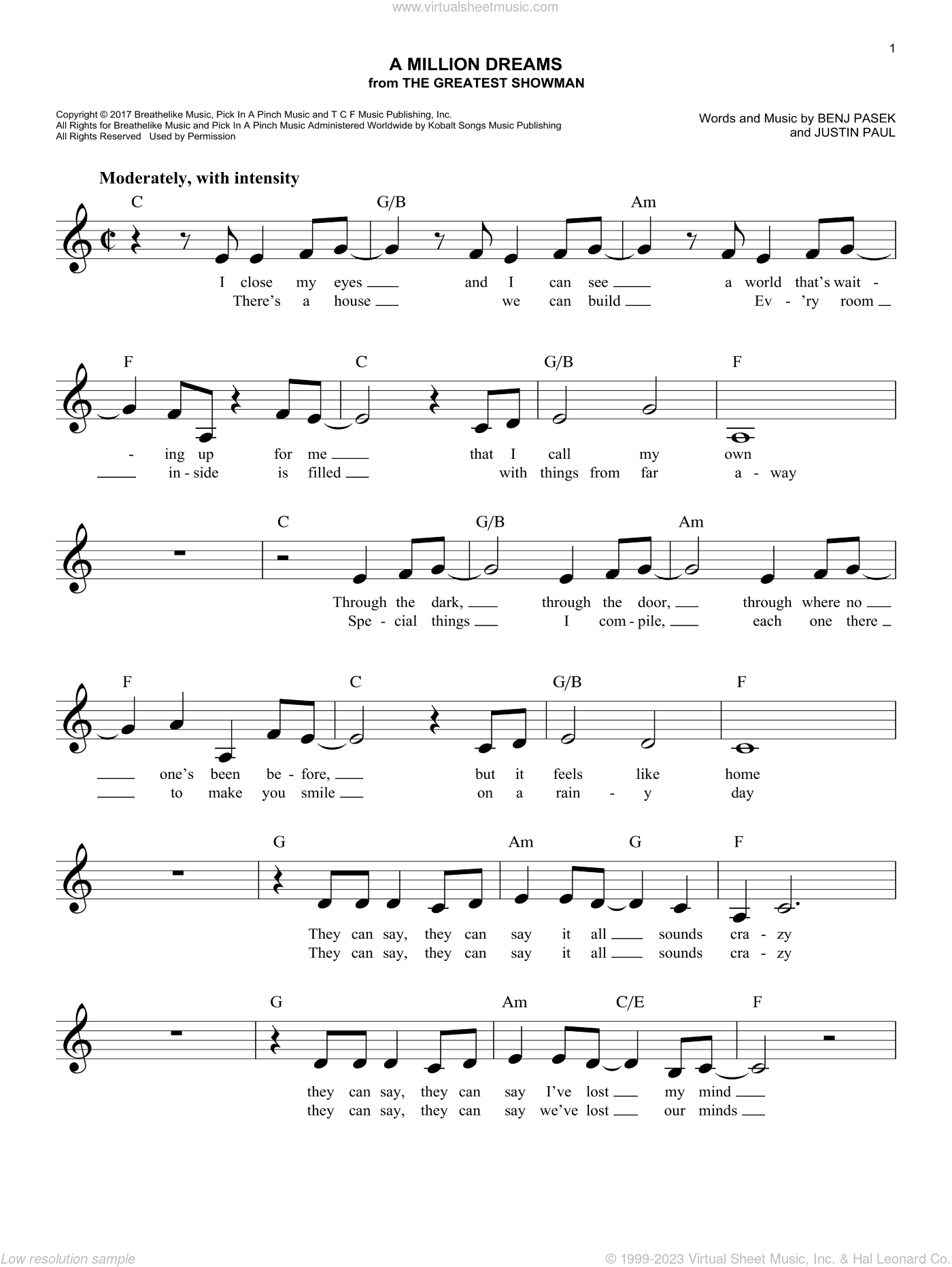 The Greatest Showman Million Dreams Chords, PDF, Song Structure