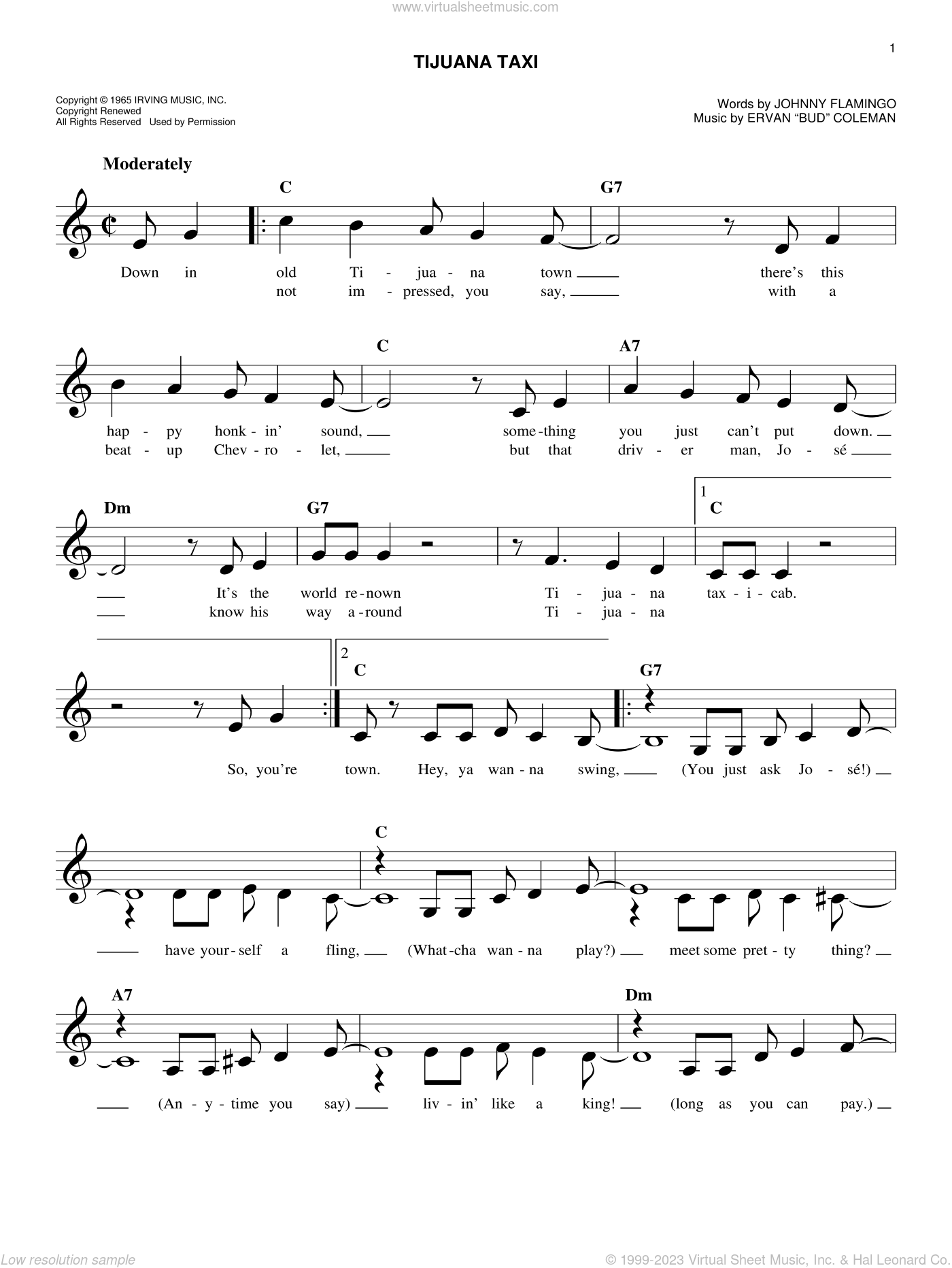 Brass Tijuana Taxi Sheet Music Fake Book Pdf