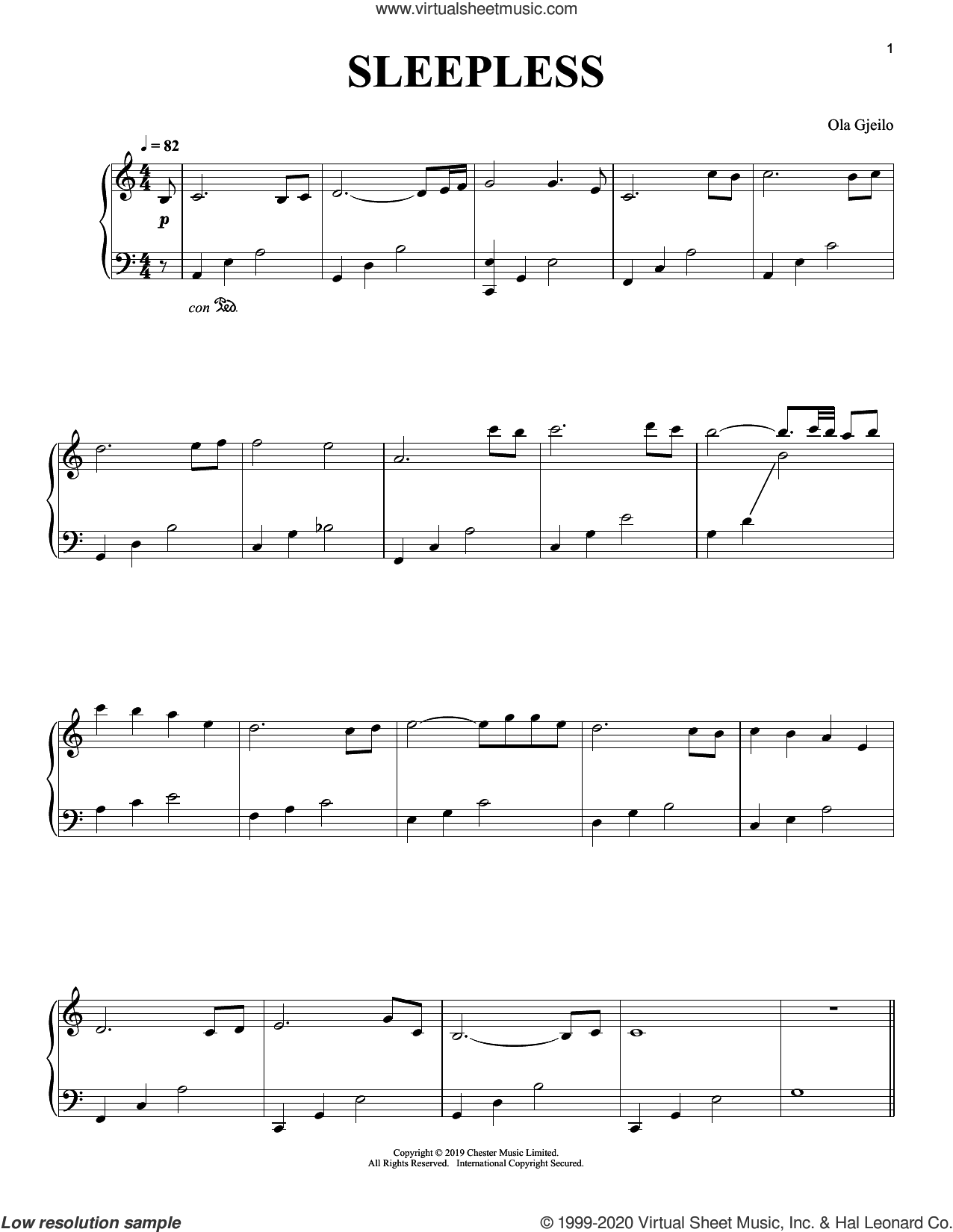 Night Changes sheet music for piano solo (PDF-interactive)