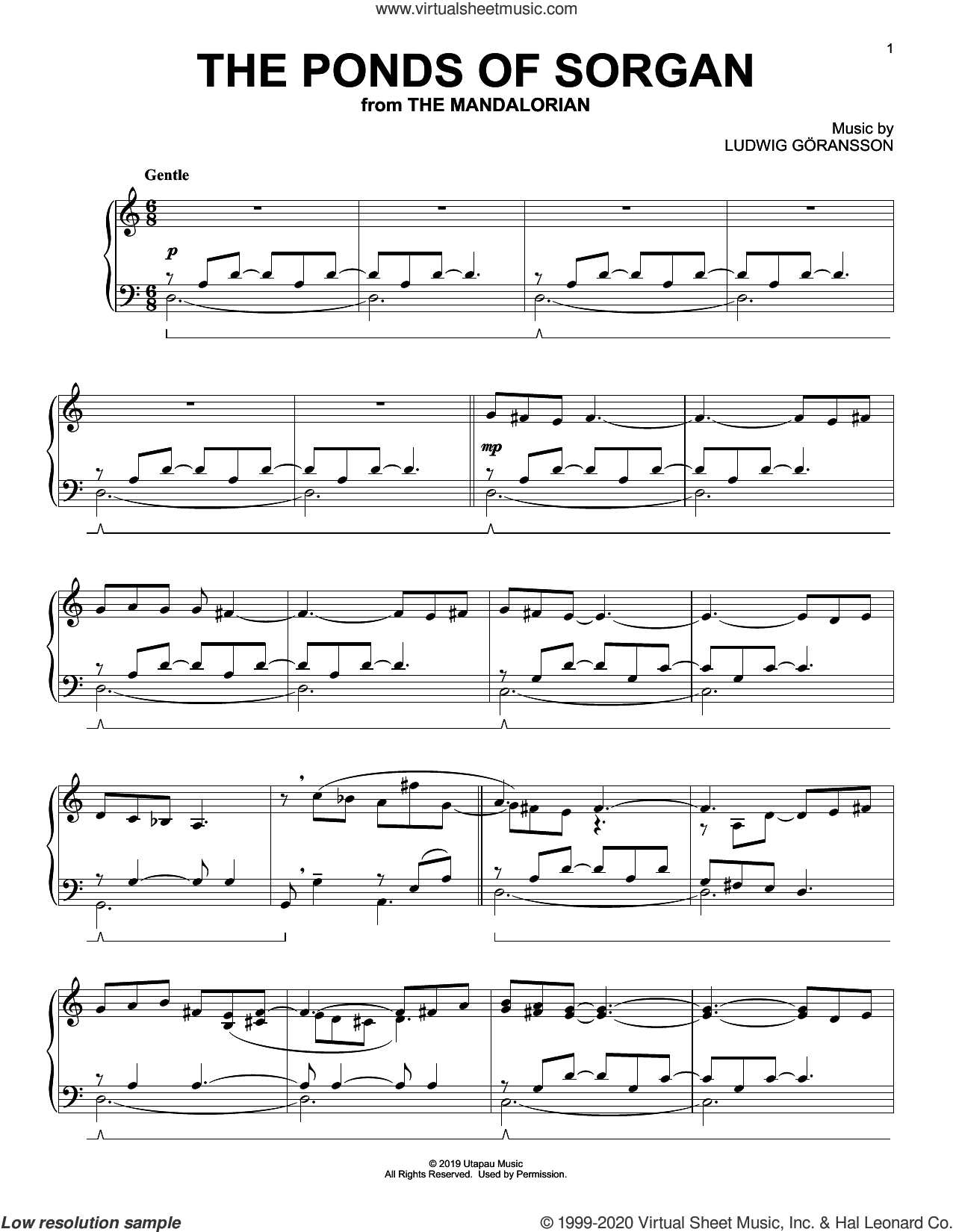 Mandalorian Theme Piano Easy Sheet Music Free - Star Wars Theme Song