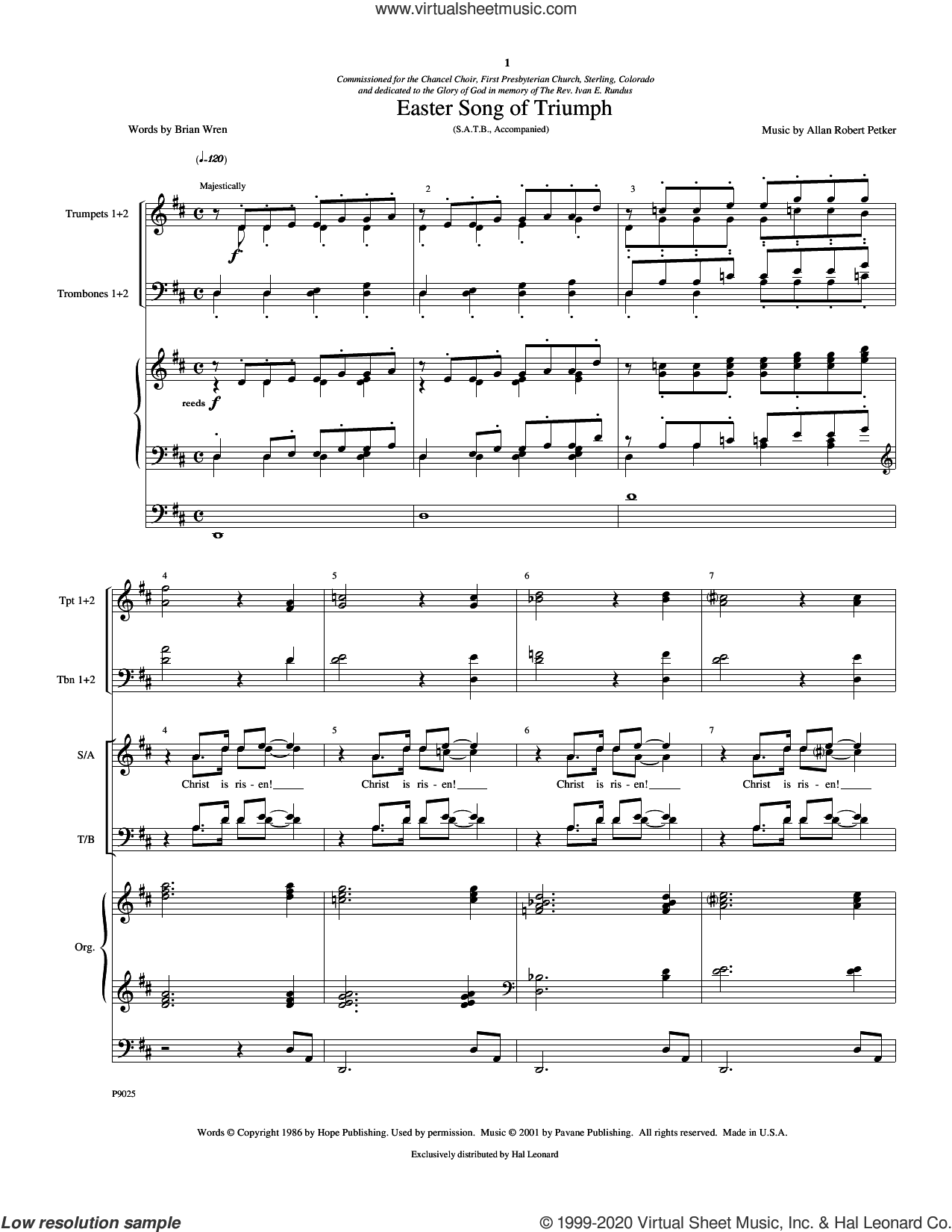 Easter Song Of Triumph sheet music (complete collection) for orchestra ...