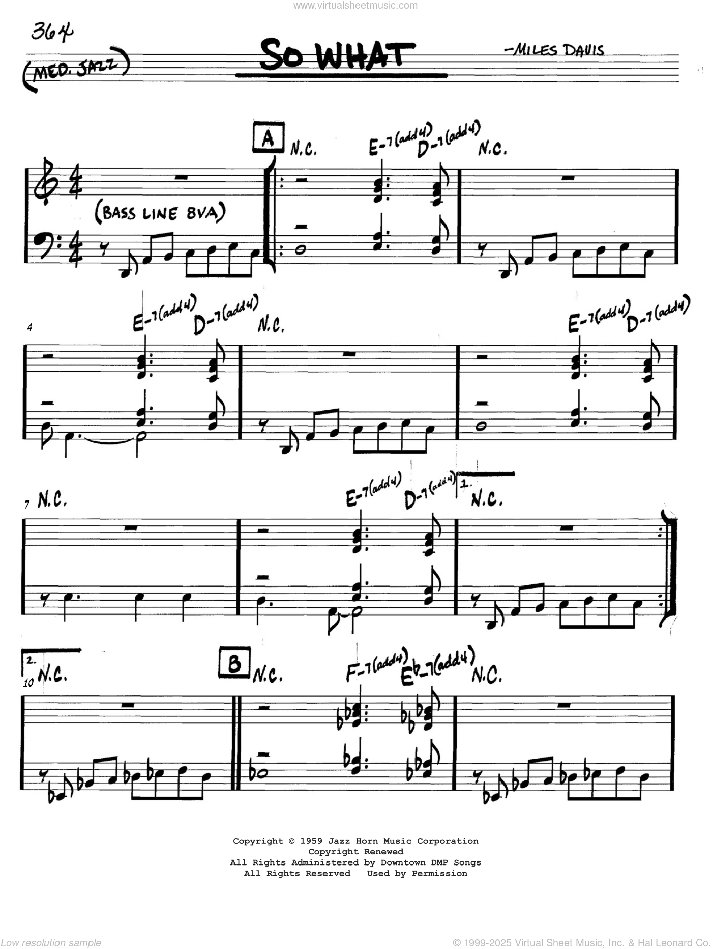 So What sheet music for voice and other instruments (in C) (PDF)