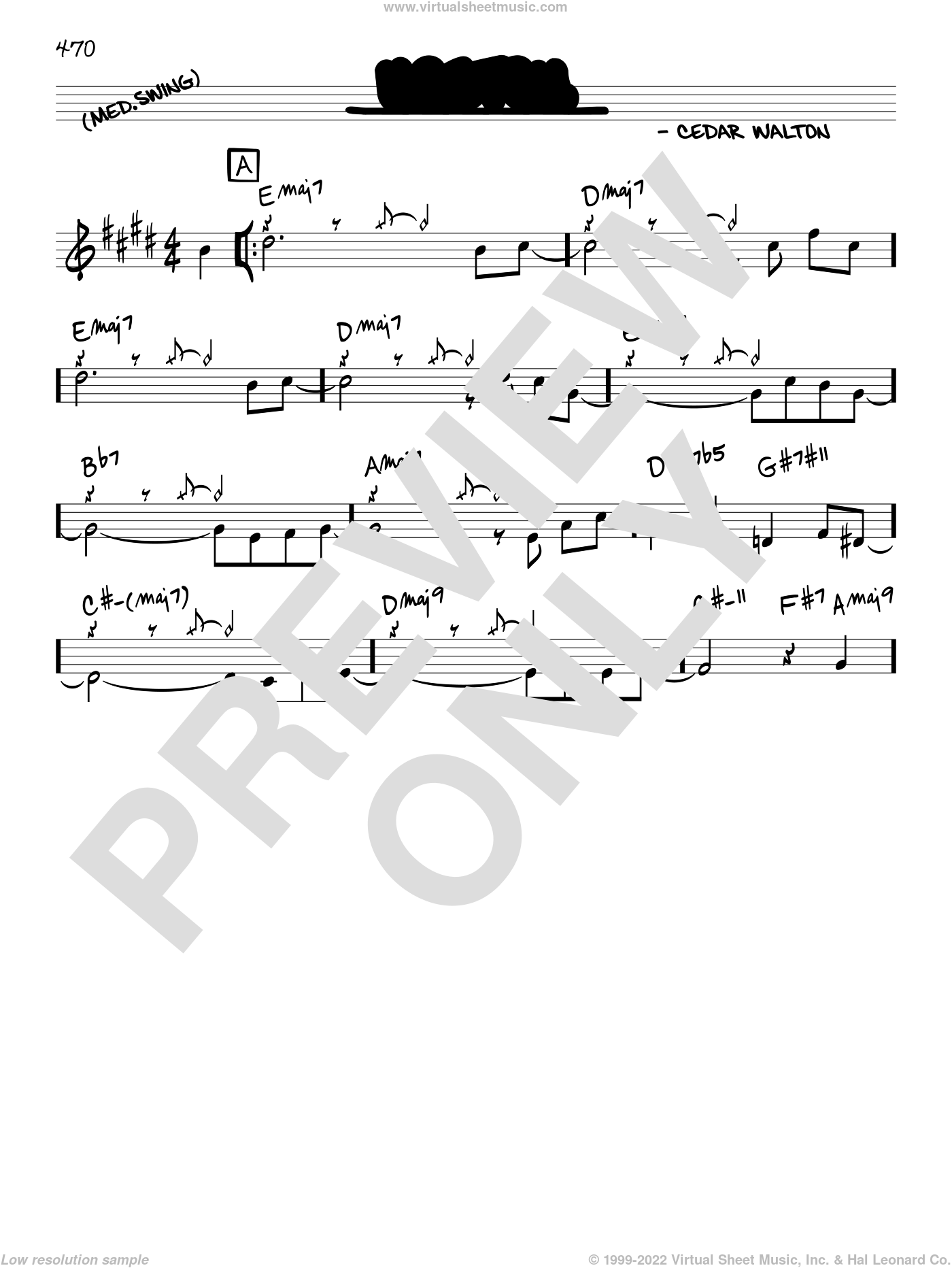 Walton - Ugetsu sheet music (real book - melody and chords) (real book)