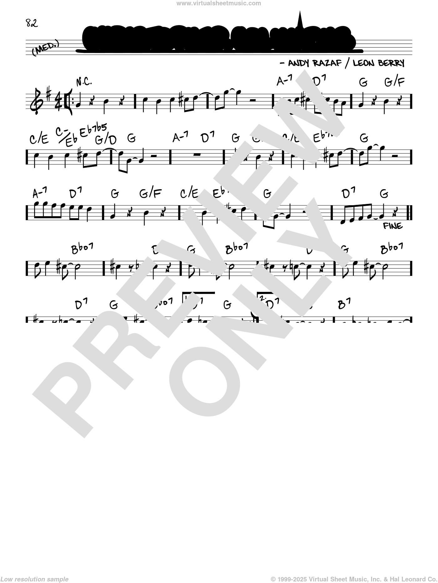 Christopher Columbus sheet music (real book melody and chords) (real