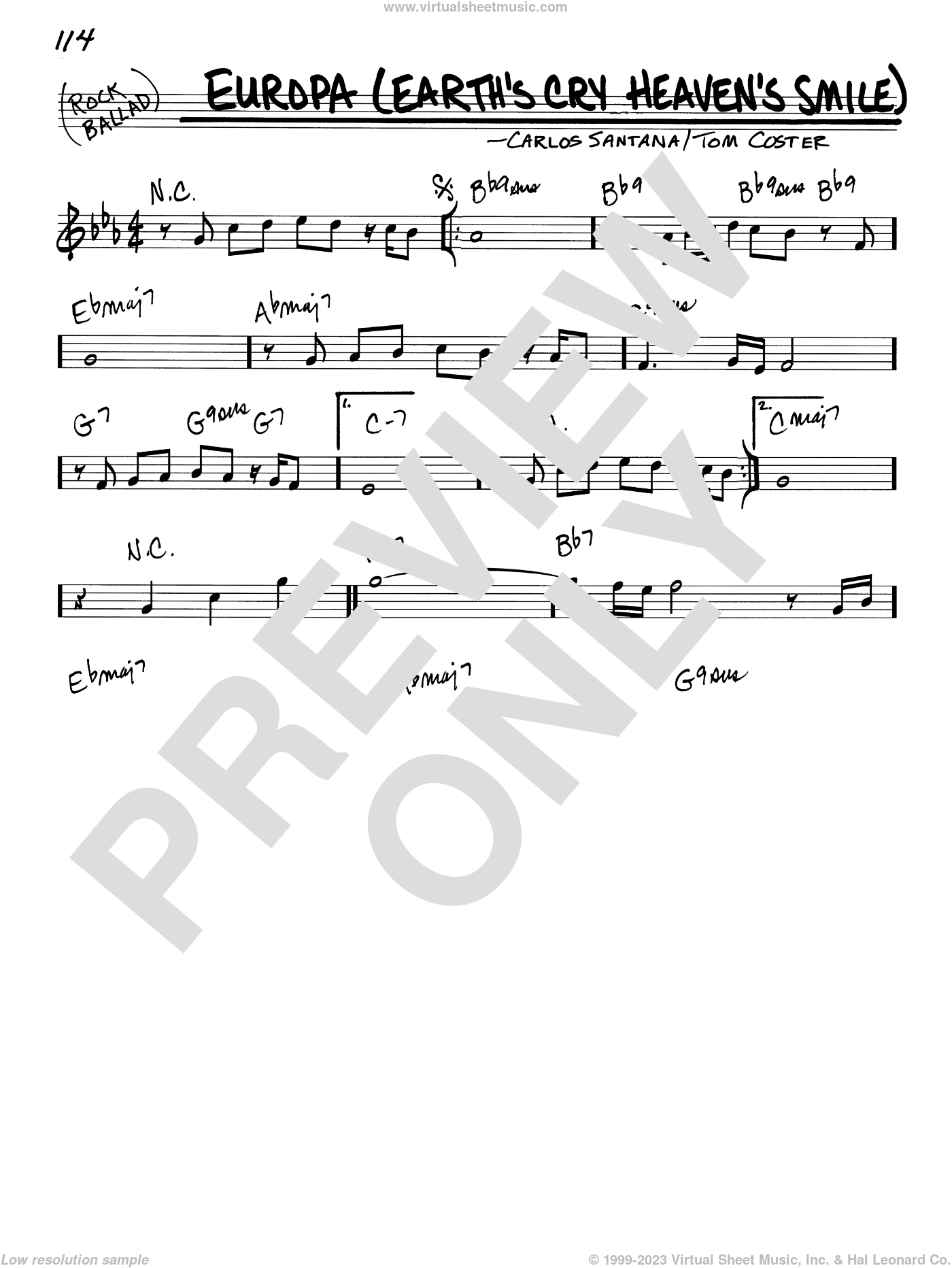 Europa (by Santana) - Sheet music for Classical Guitar