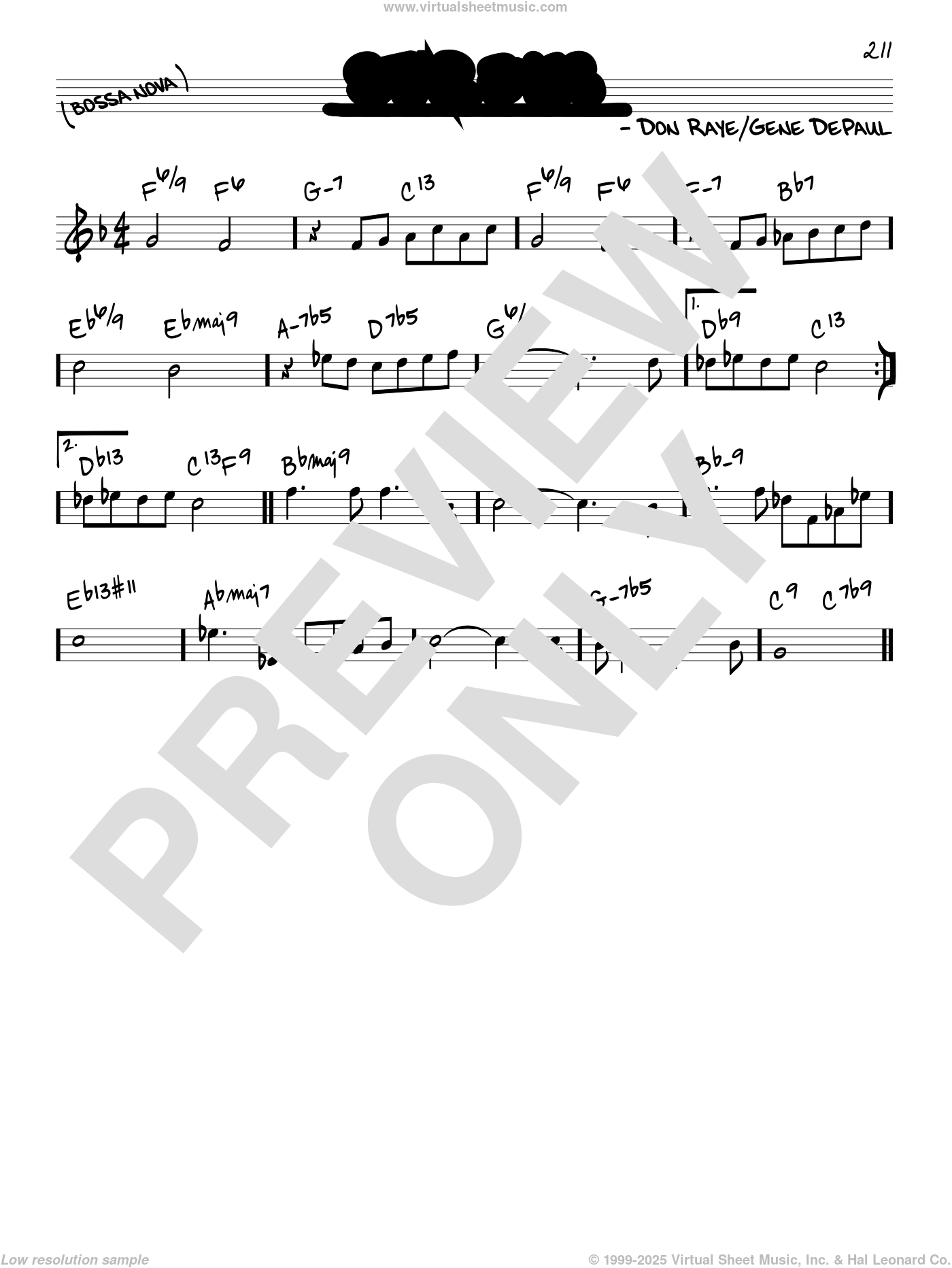 Star Eyes sheet music (real book melody and chords) (real book)