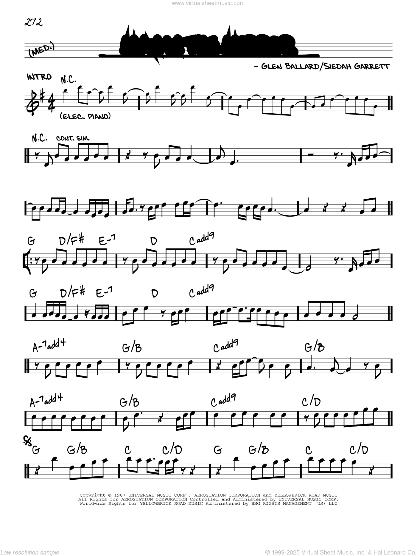 Man In The Mirror sheet music (real book - melody and chords