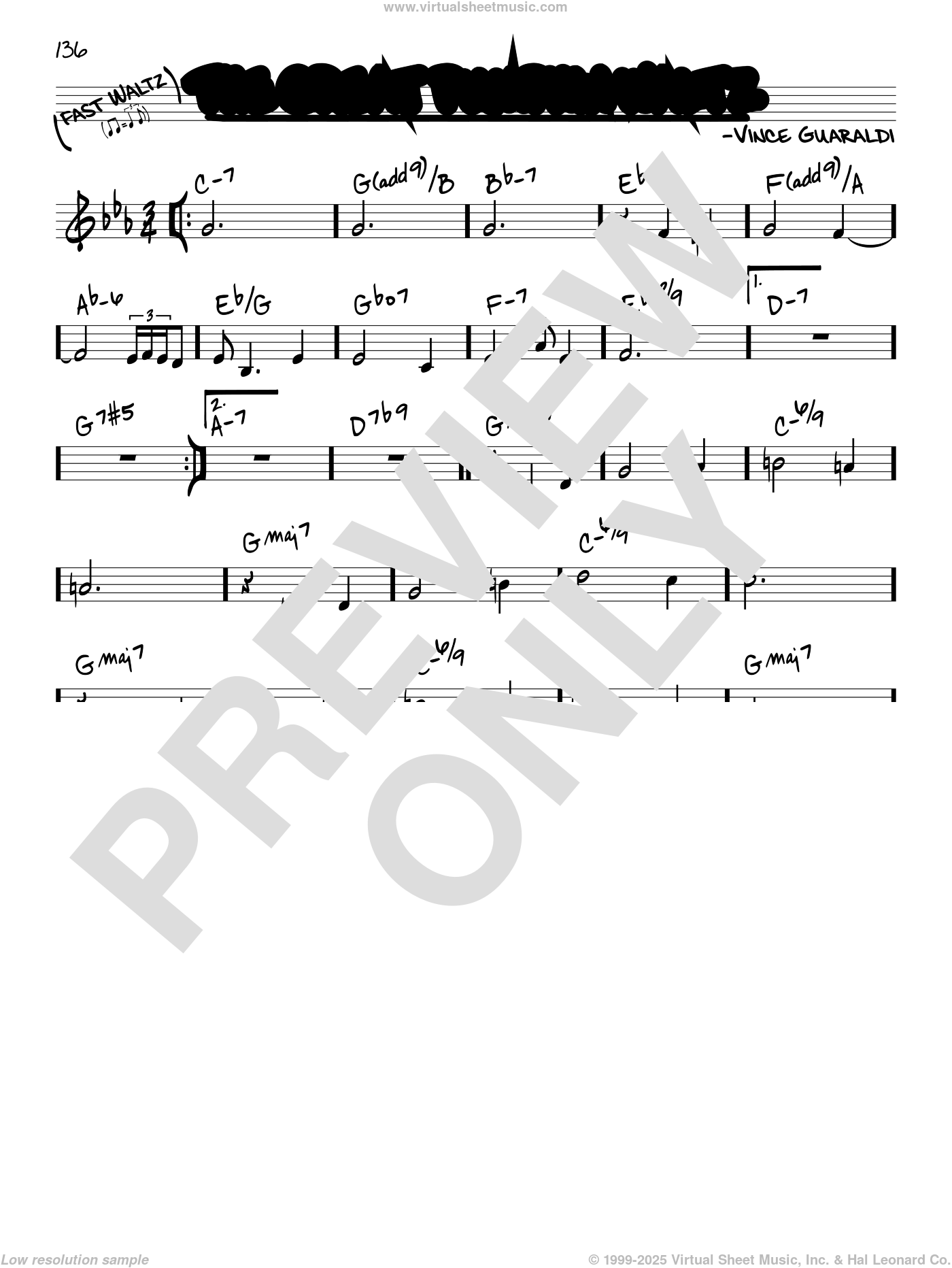 The Great Pumpkin Waltz sheet music (real book - melody and chords