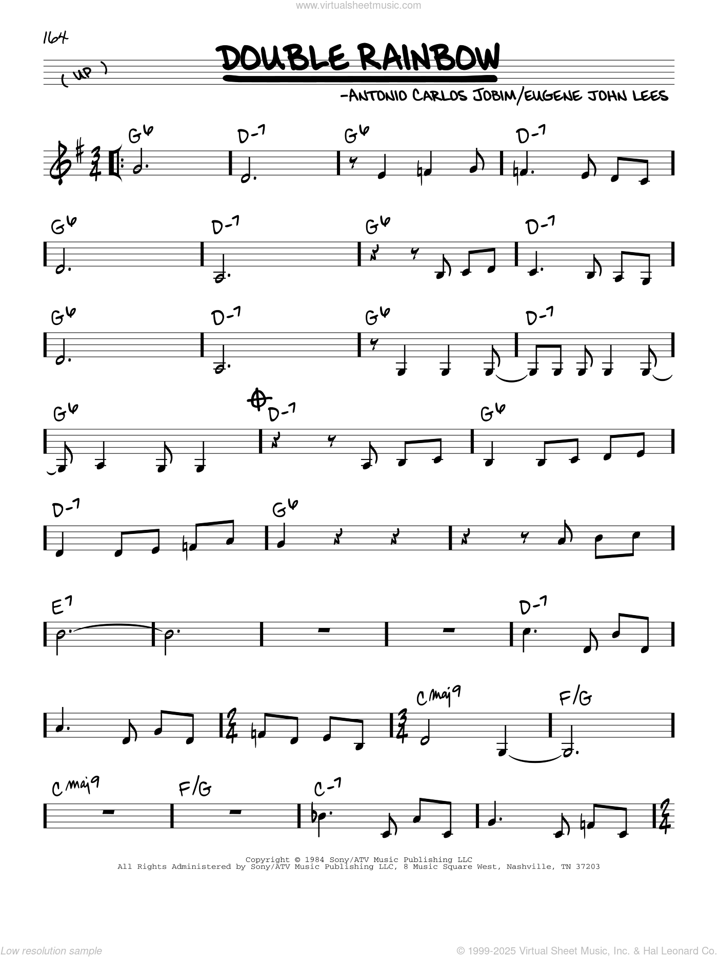 Double Rainbow sheet music (real book - melody and chords) (real book)