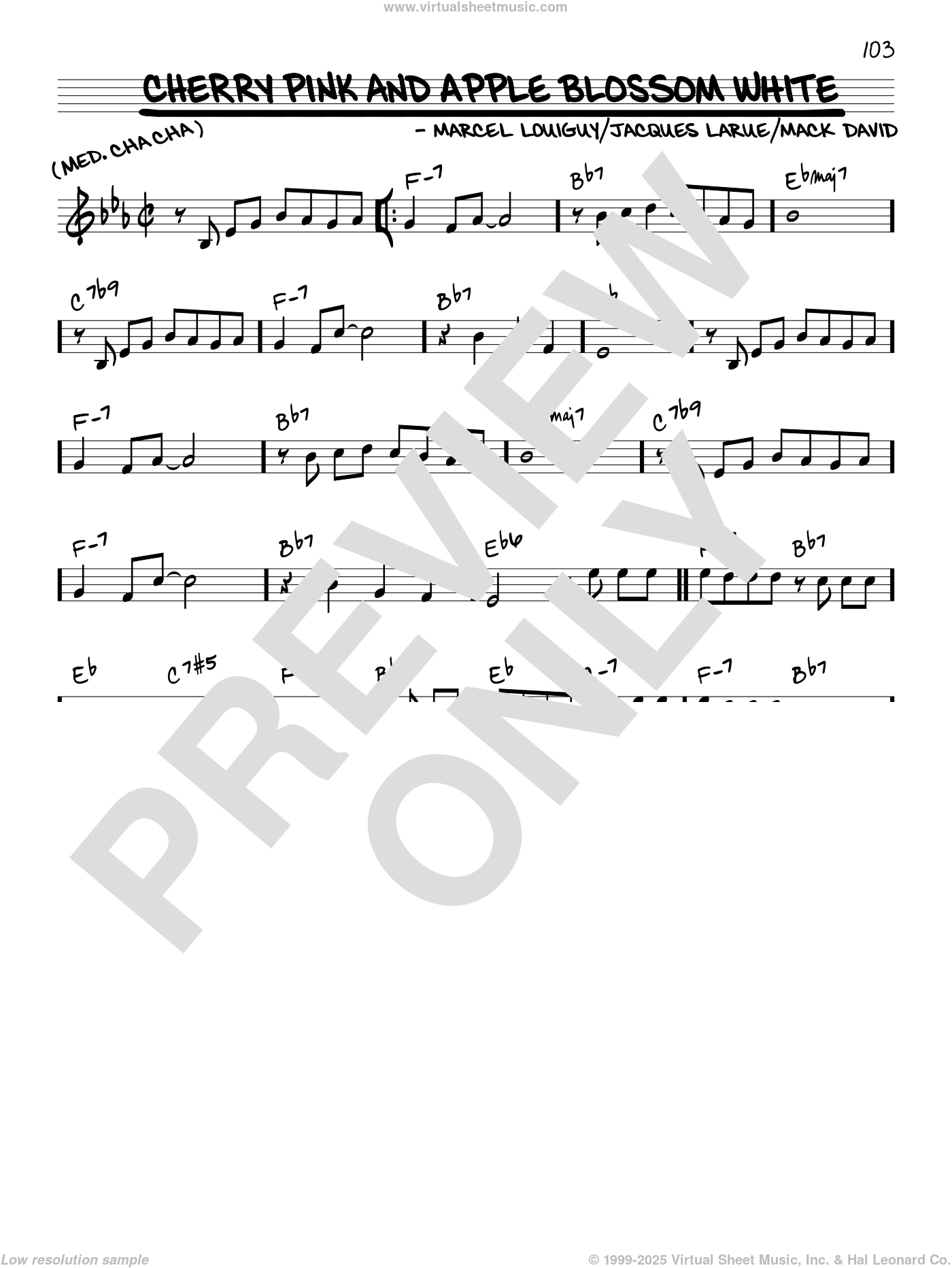 Cherry Pink And Apple Blossom White Sheet Music real Book Melody And cherry-pink-and-apple-blossom-white-sheet-music-real-book-melody-and