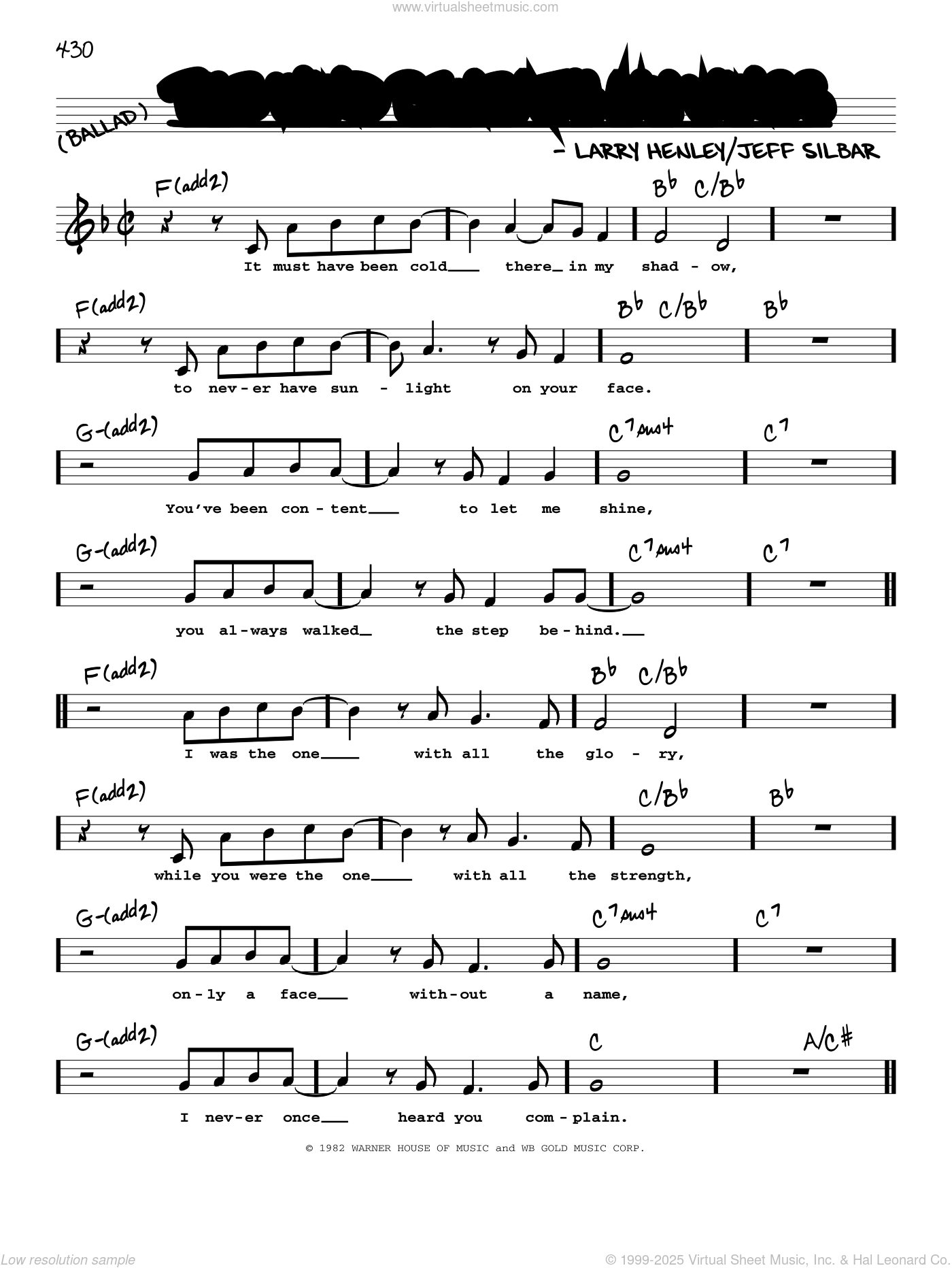 The Wind Beneath My Wings (High Voice) sheet music (real book with