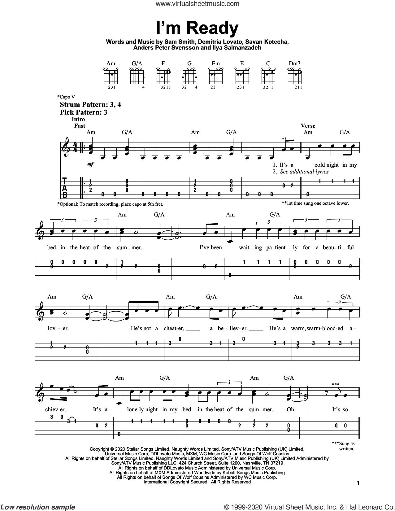 Demi Lovato Two Pieces Sheet Music in Bb Major (transposable) - Download  & Print - SKU: MN0118725