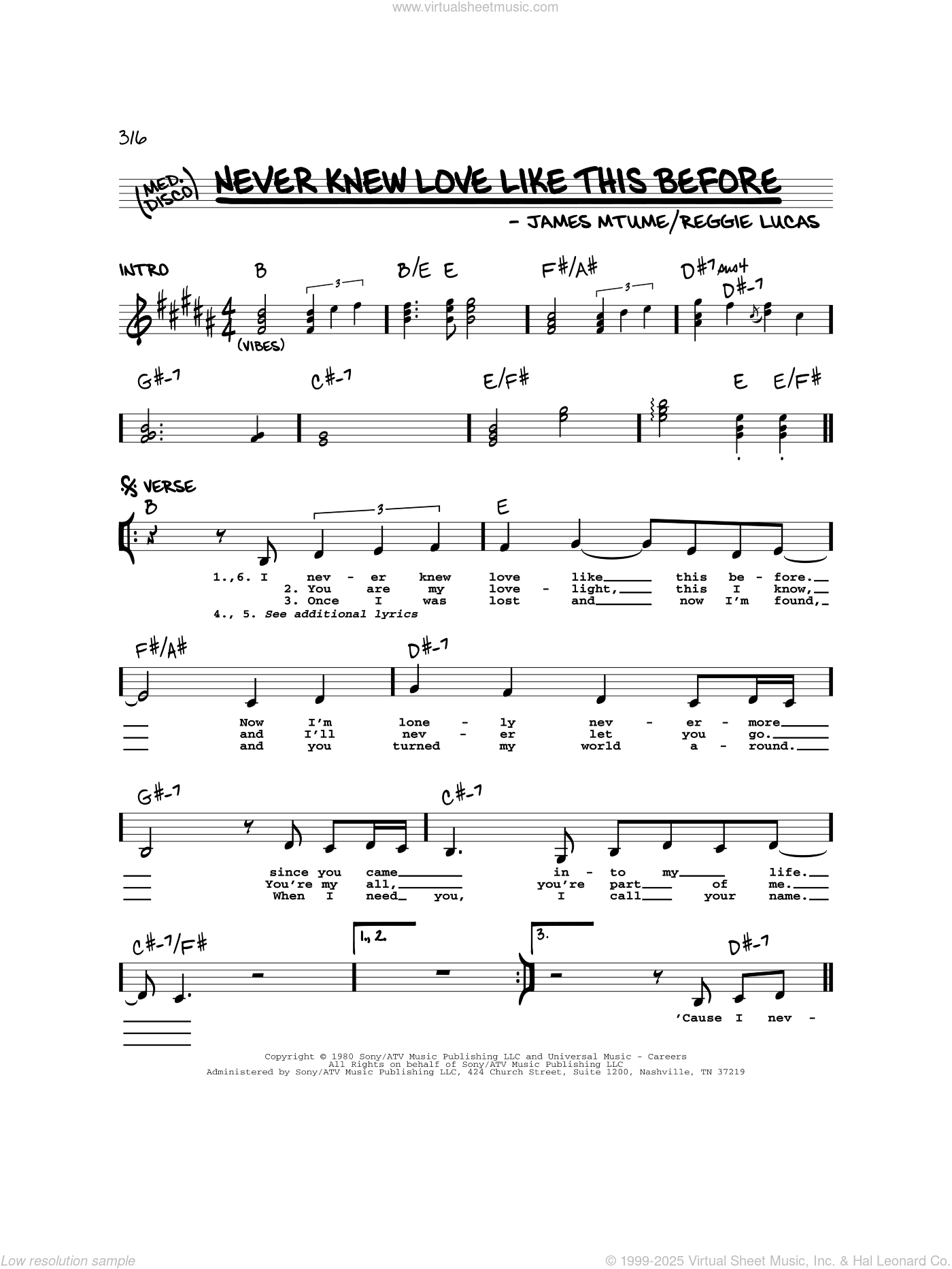 Never Knew Love Like This Before übersetzung Never Knew Love Like This Before sheet music (real book - melody and
