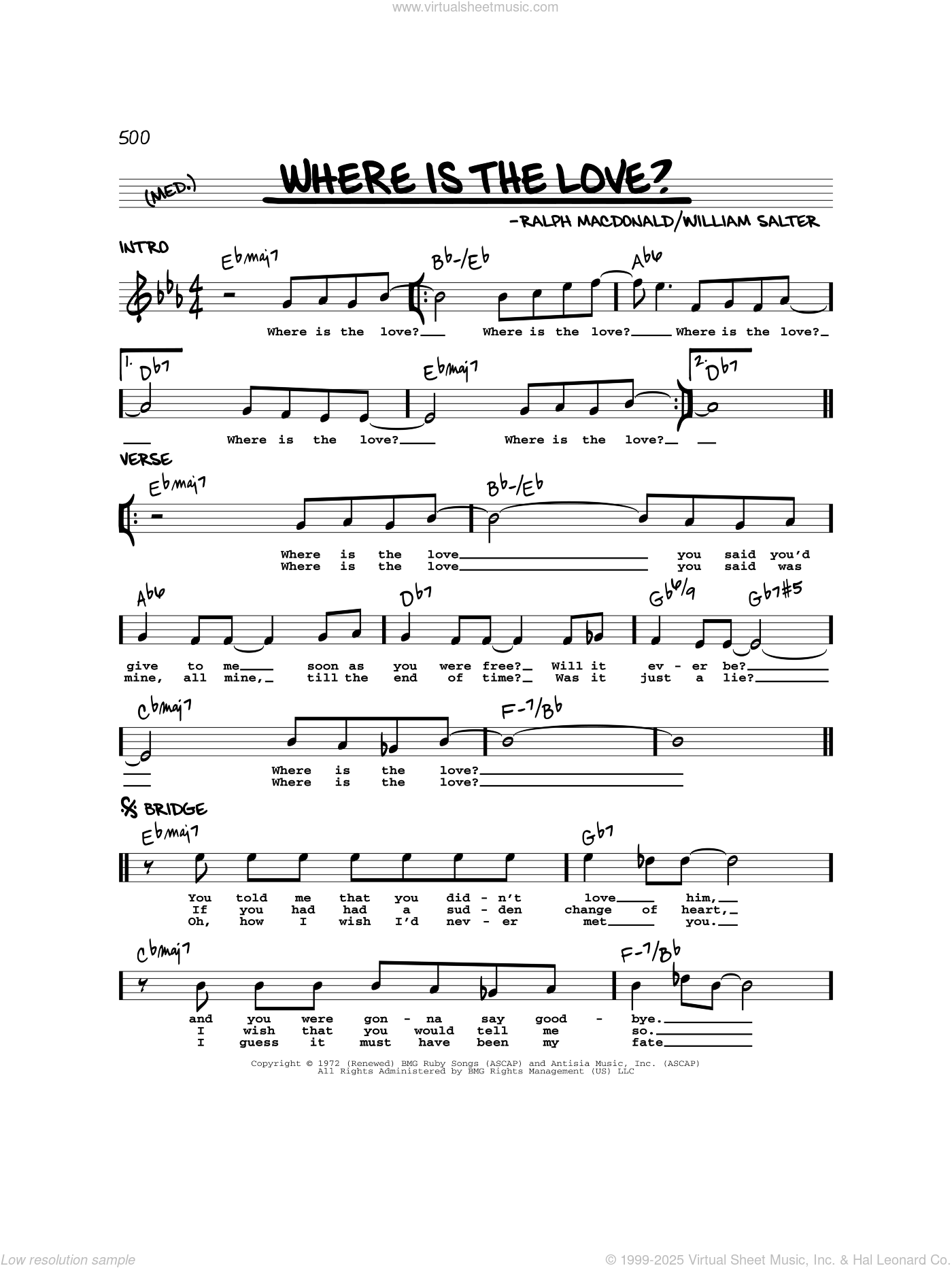 Where is the love sheet music real book melody and chords real book 