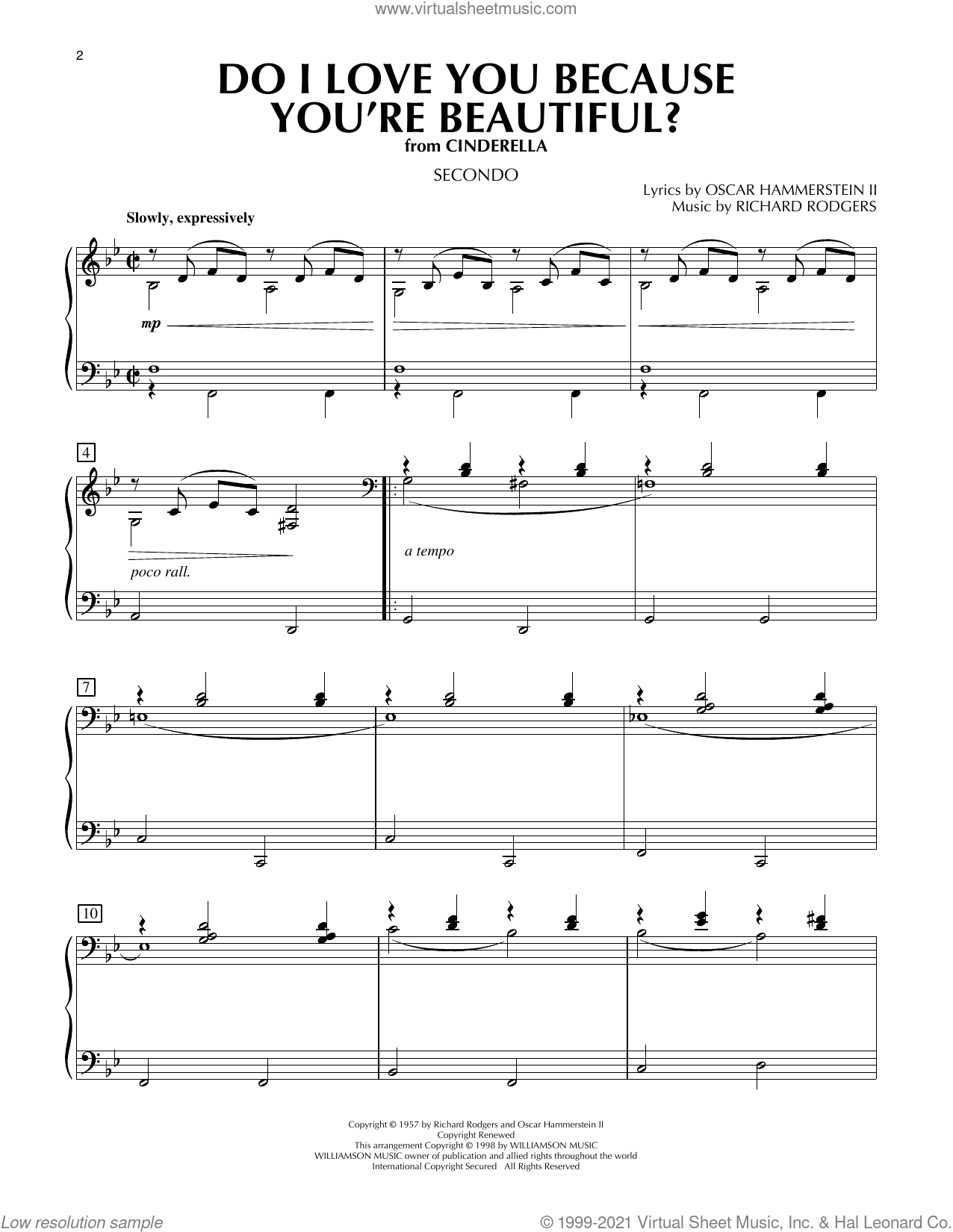 Do I Love You Because You're Beautiful? (from Cinderella) sheet music