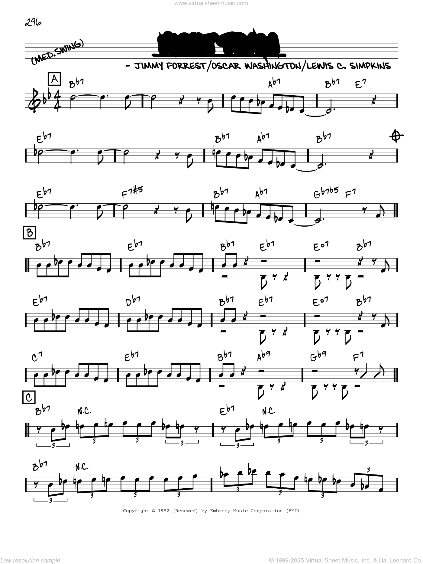 Night Train [Reharmonized version] (arr. Jack Grassel) sheet music
