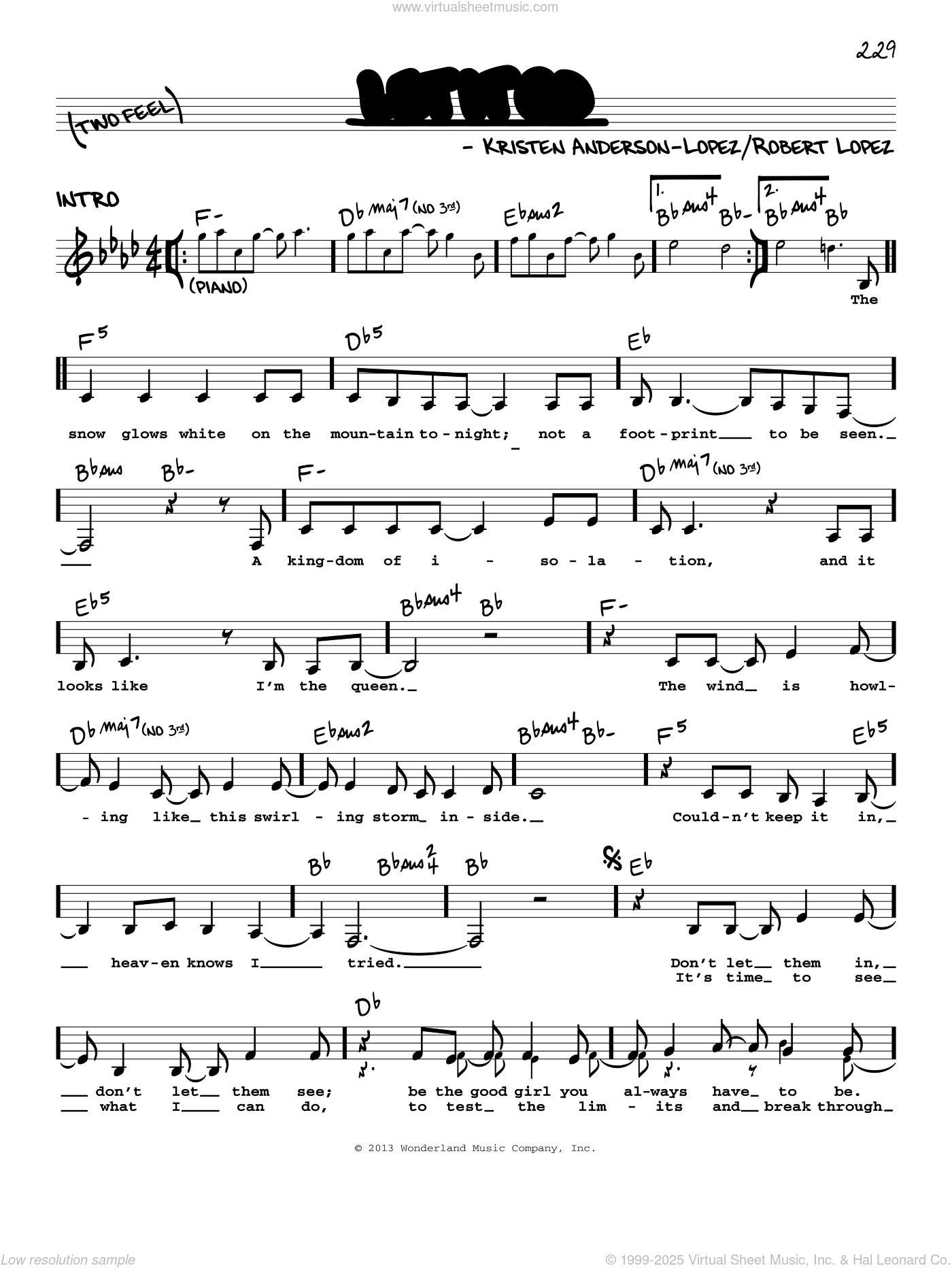 Frozen Let It Go Lyrics To Print