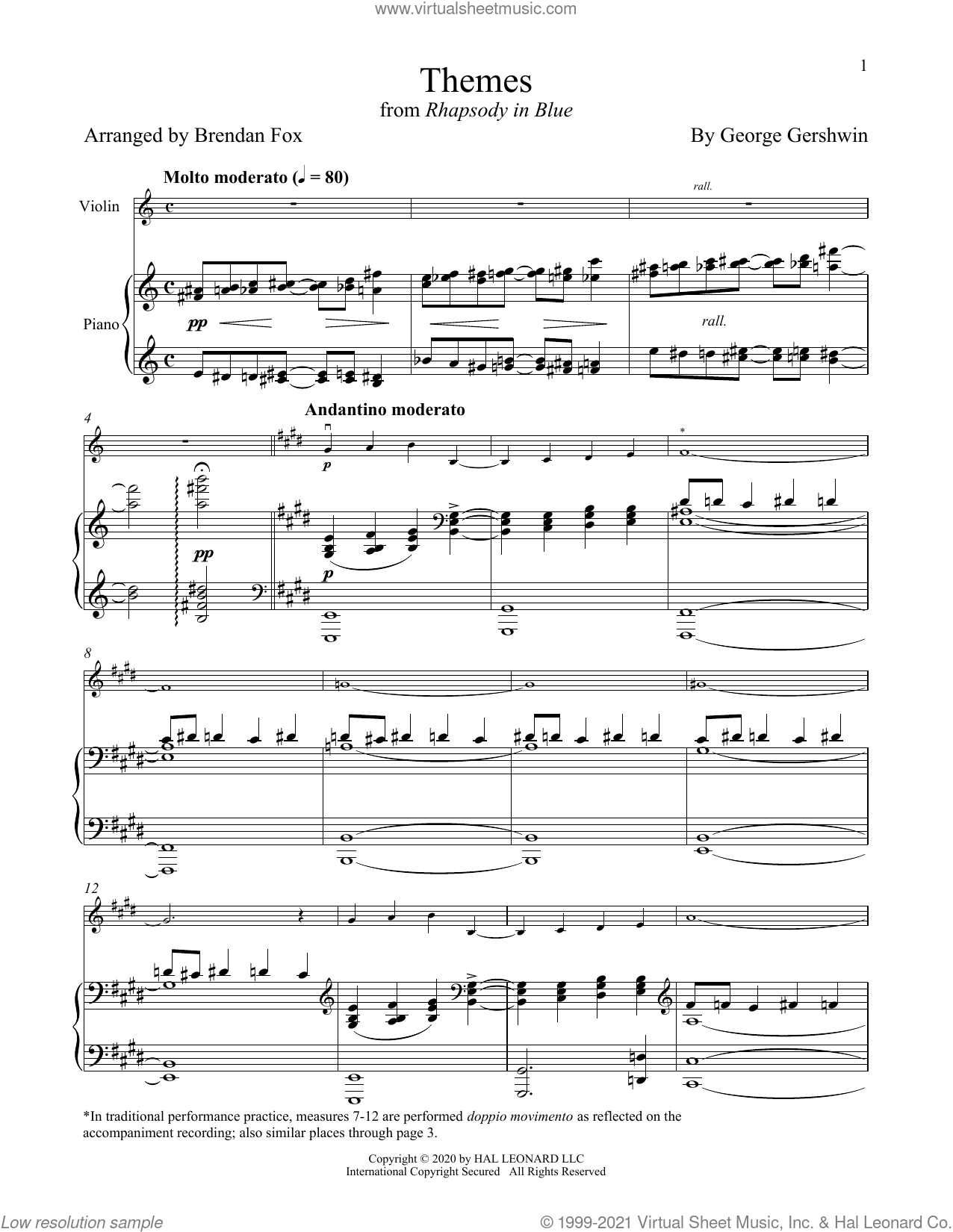 GERSHWIN RHAPSODY IN BLUE Woodwind Quintet 