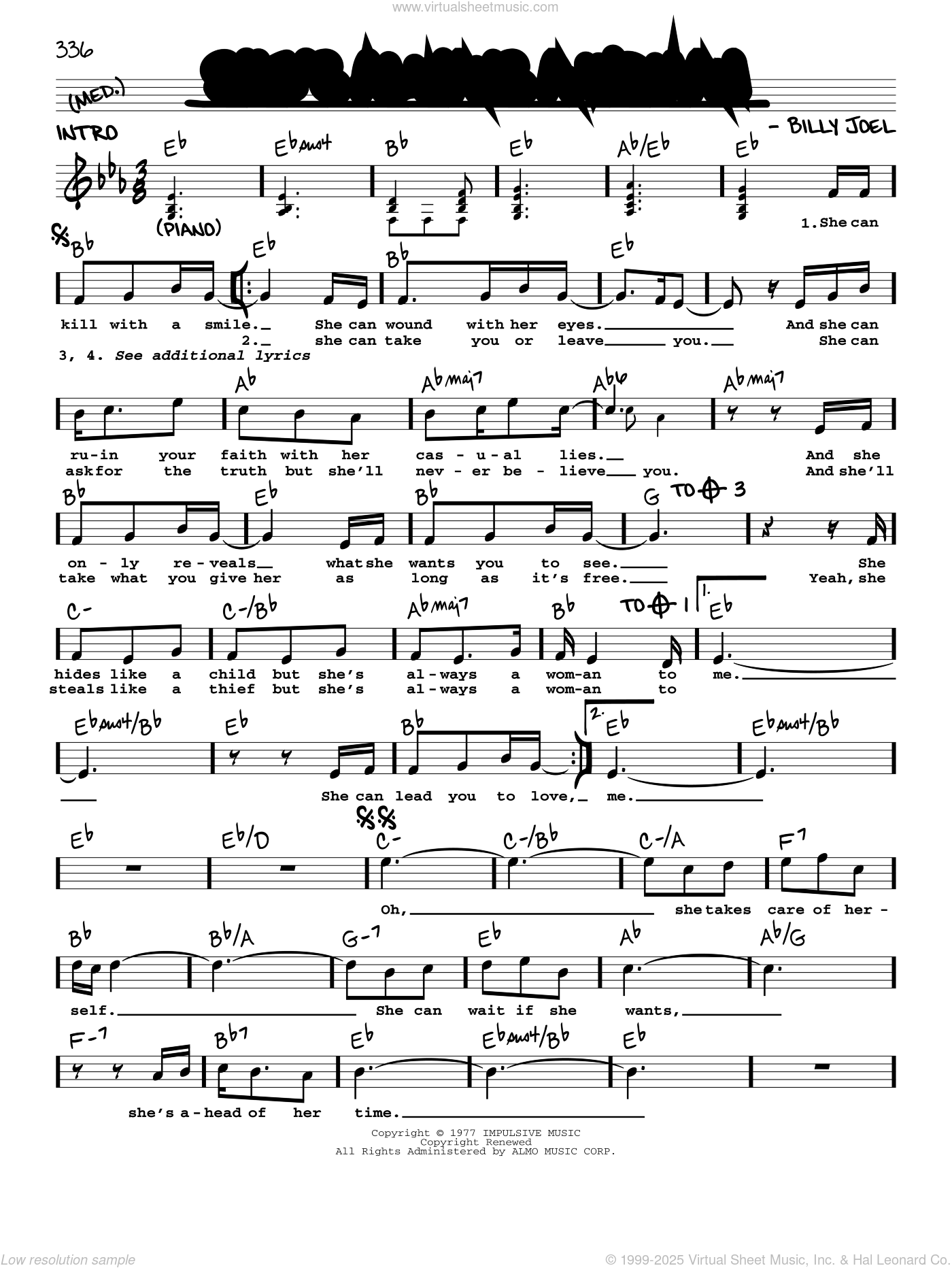 She's A Woman sheet music for guitar (chords) (PDF)