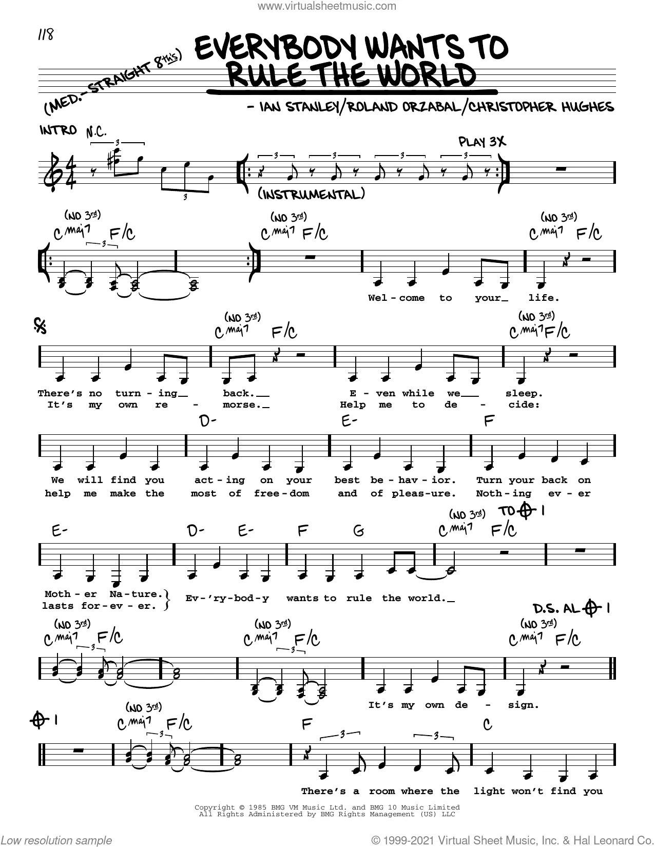 ☆ Tears For Fears-Woman In Chains Sheet Music pdf, - Free Score Download ☆