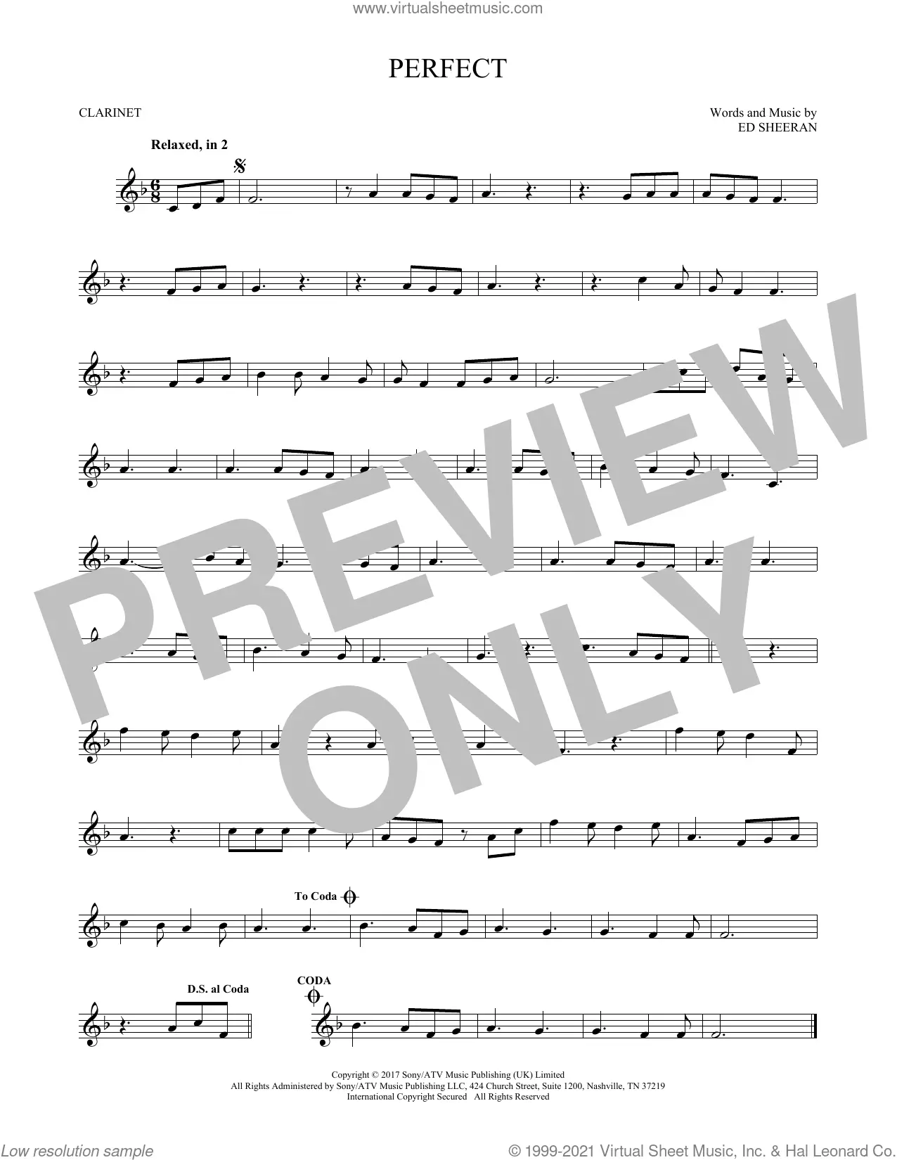 Perfect (niveau débutant, avec orchestre) (Ed Sheeran) - Partition Piano