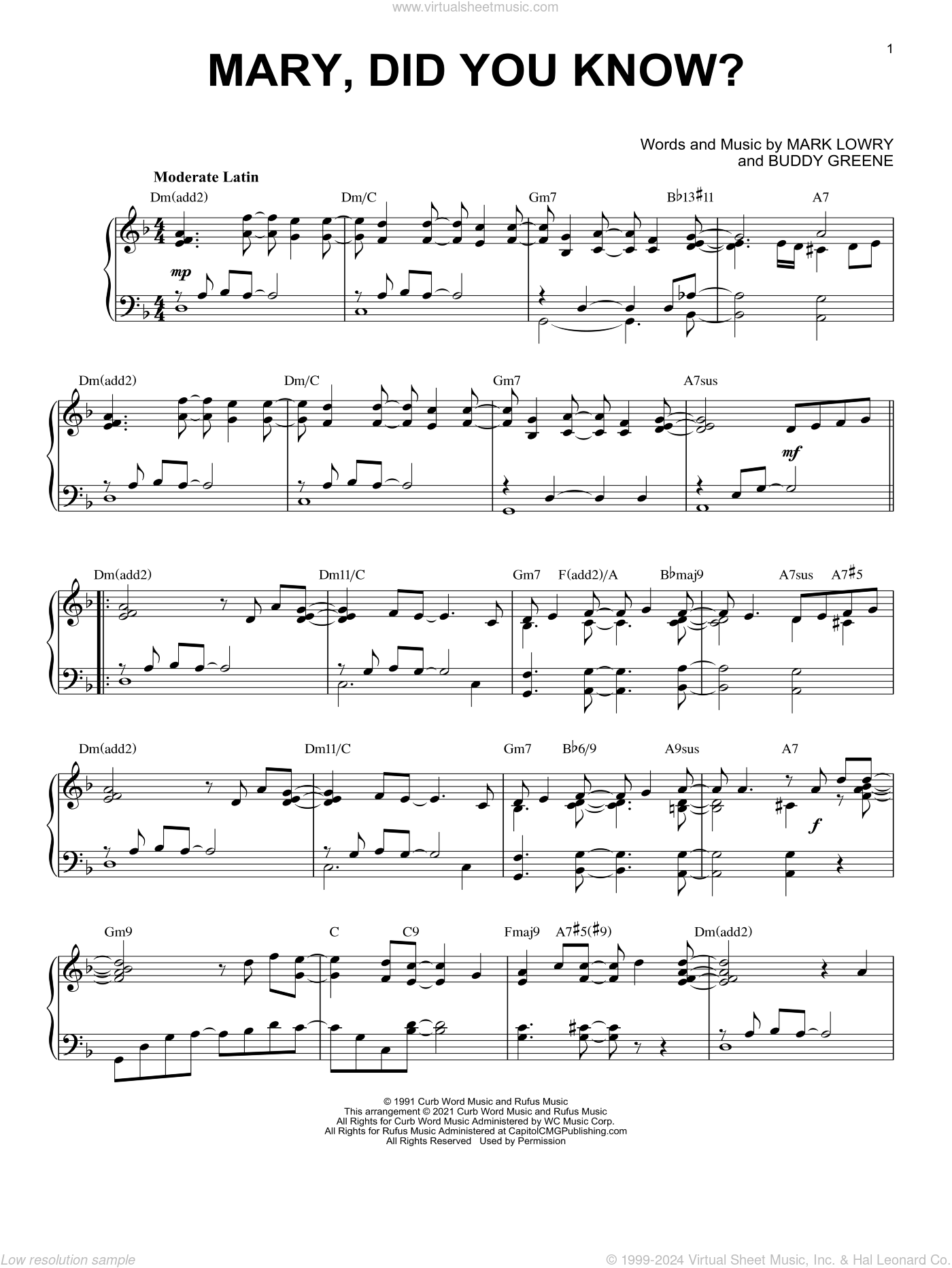 mary, did you know? [jazz version] (arr. brent edstrom) sheet