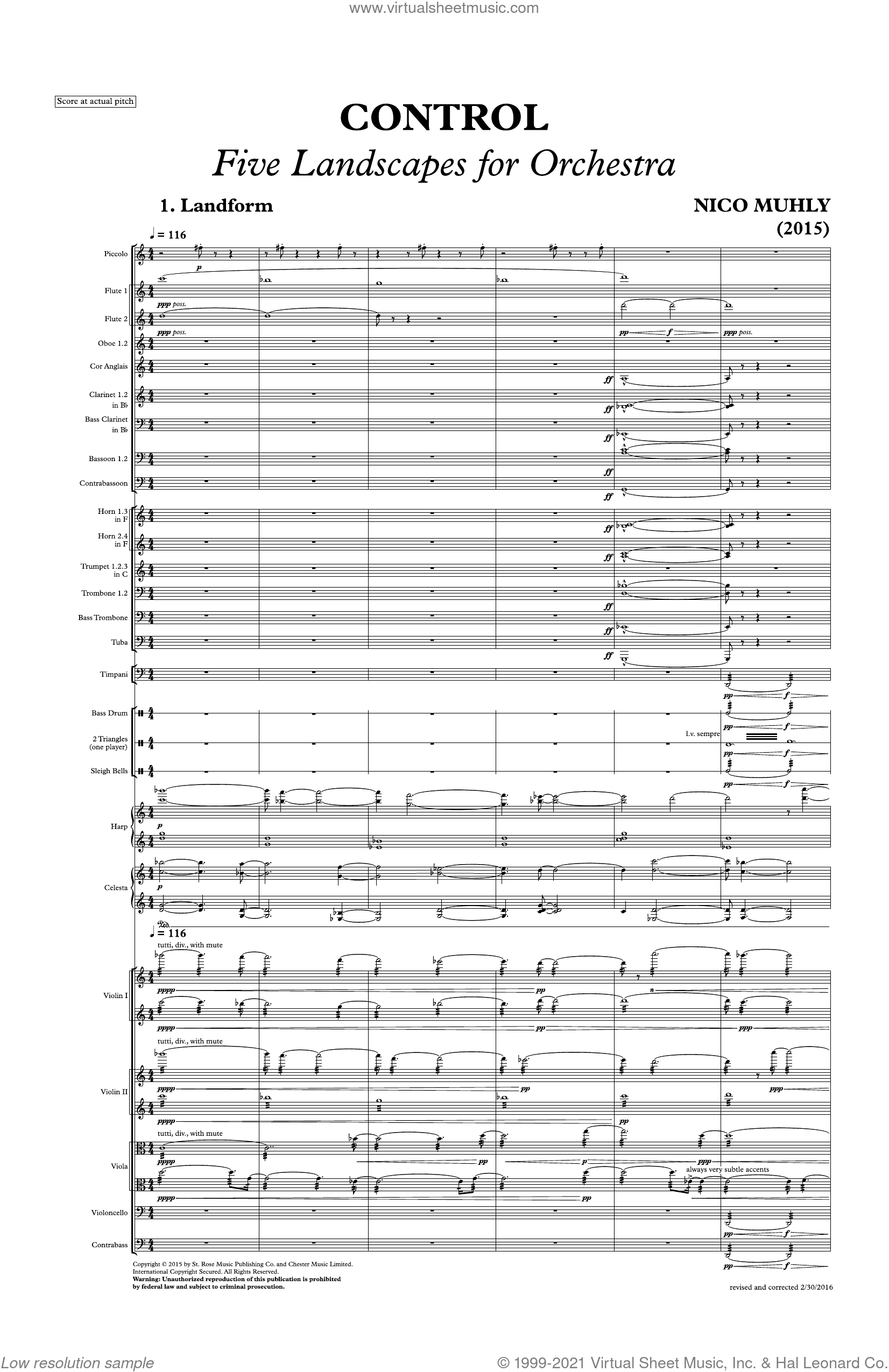 Control sheet music for orchestra (full score) (PDF)