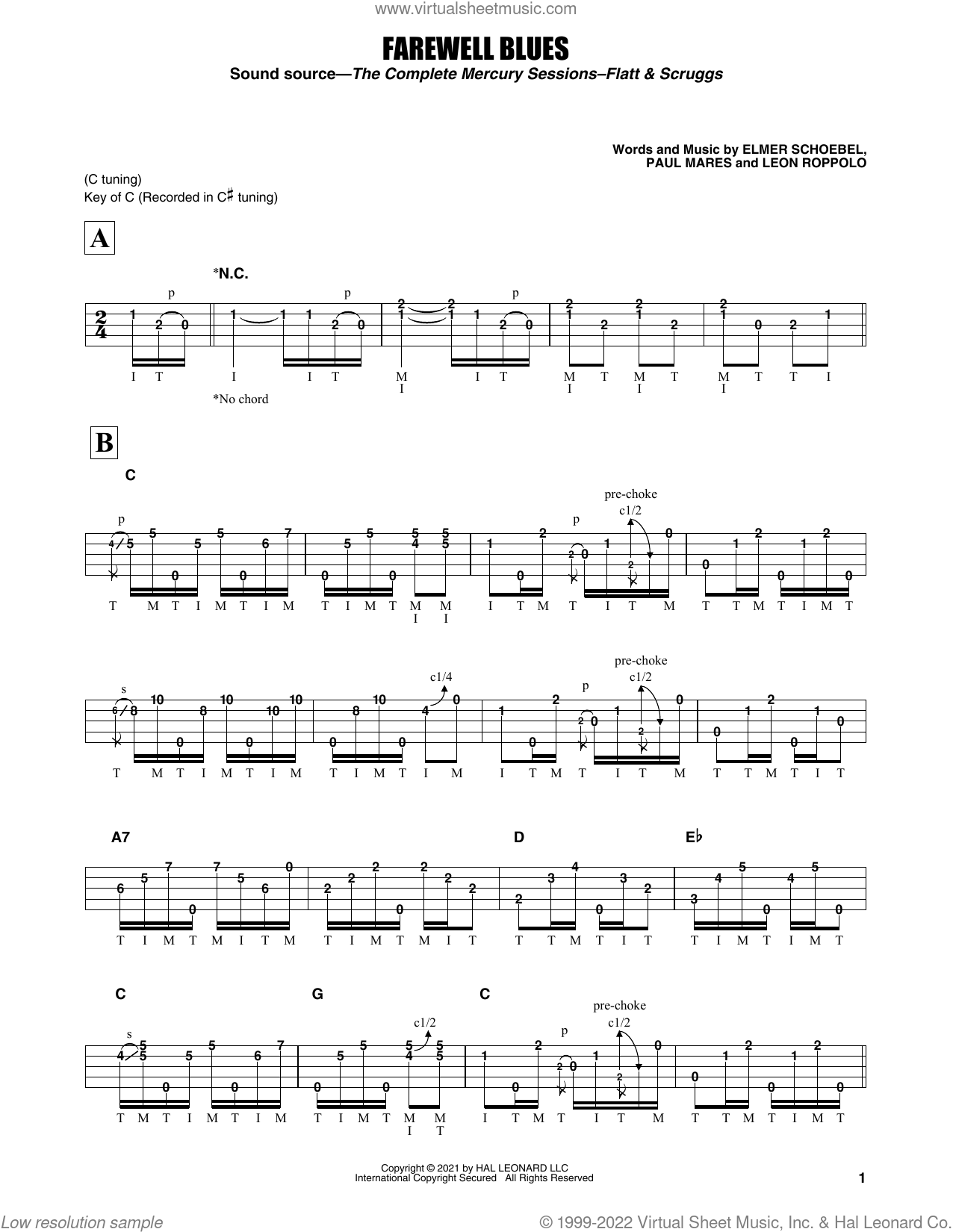 Salty Dog Blues sheet music for dobro solo (PDF)