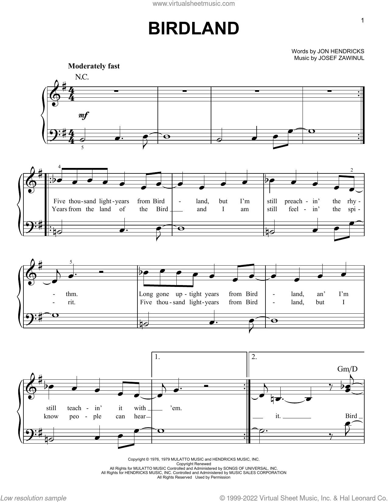 Weather Report Sheet Music to download and print