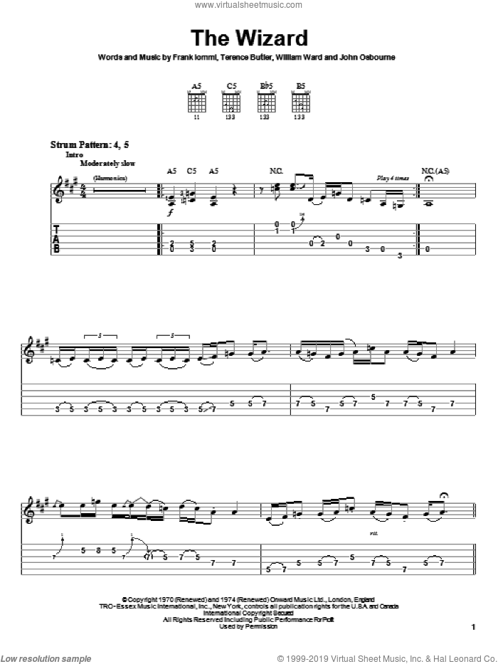 Black Sabbath Guitar Chords