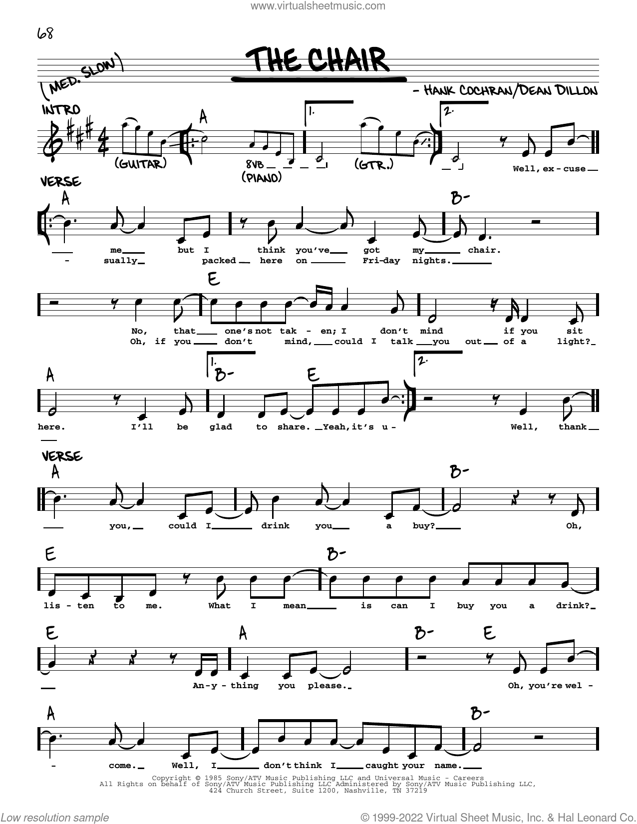 The Chair Sheet Music Real Book With Lyrics PDF   HL 782975First BIG 