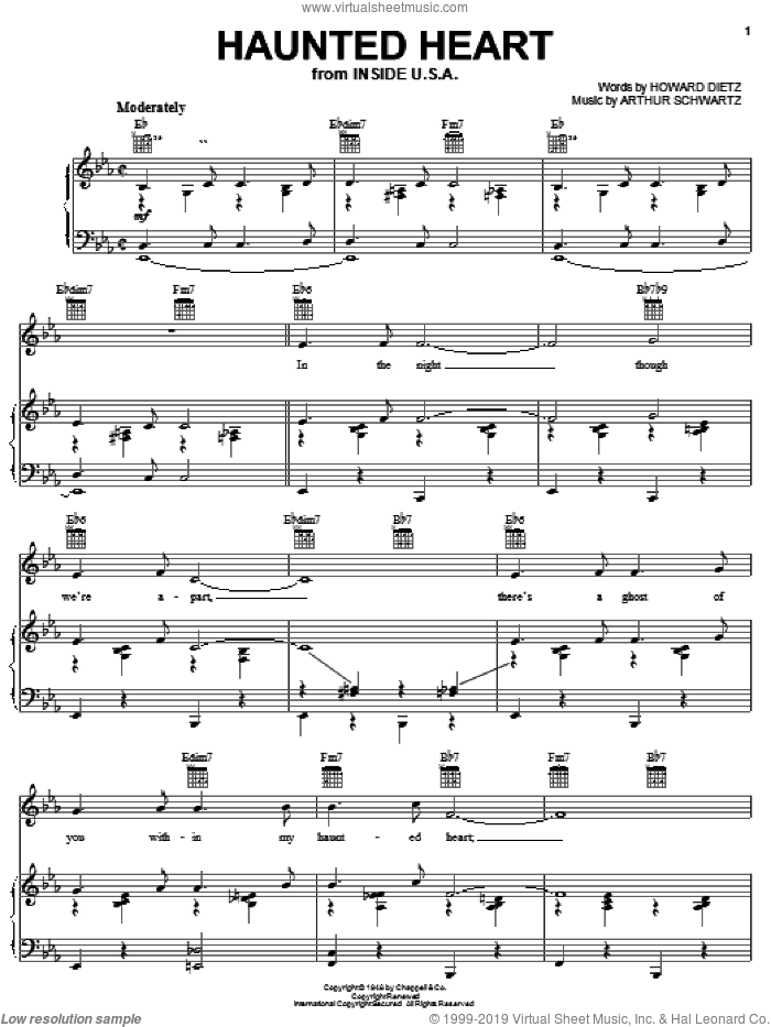 Monheit Haunted Heart Sheet Music For Voice Piano Or Guitar