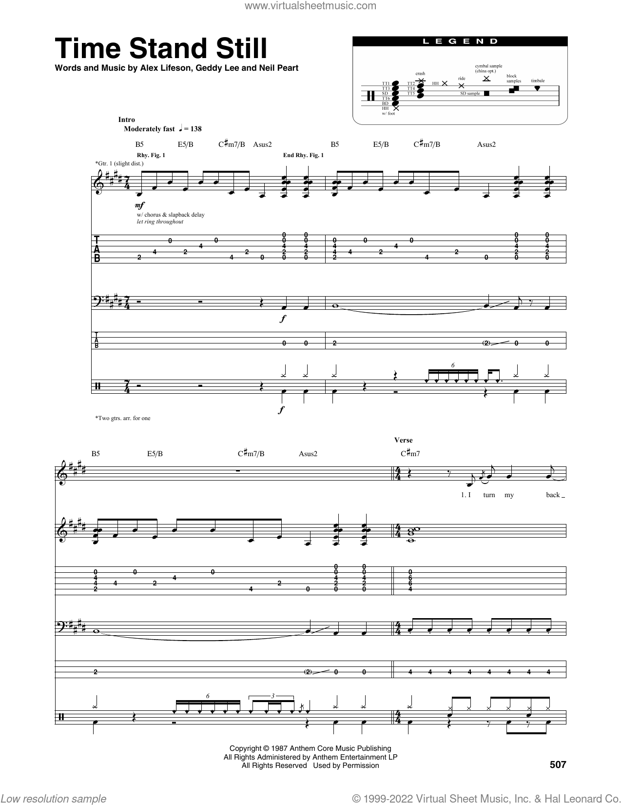 Time Stand Still sheet music for chamber ensemble (Transcribed Score)