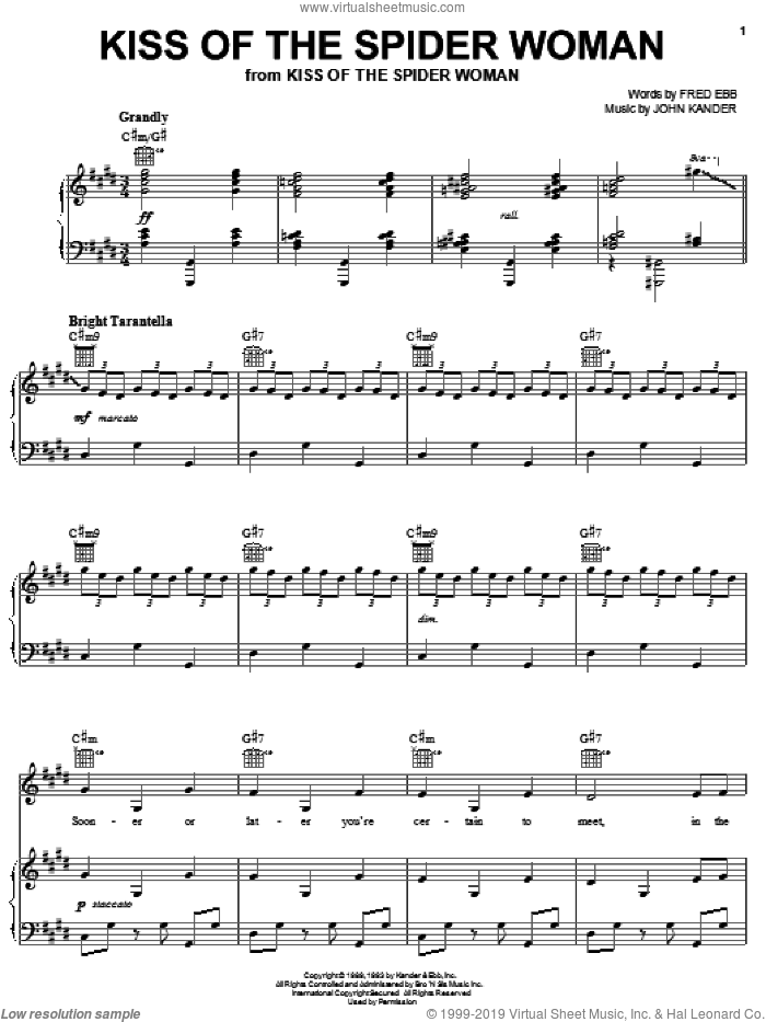 Spiders sheet music for guitar (tablature, play-along) (PDF)