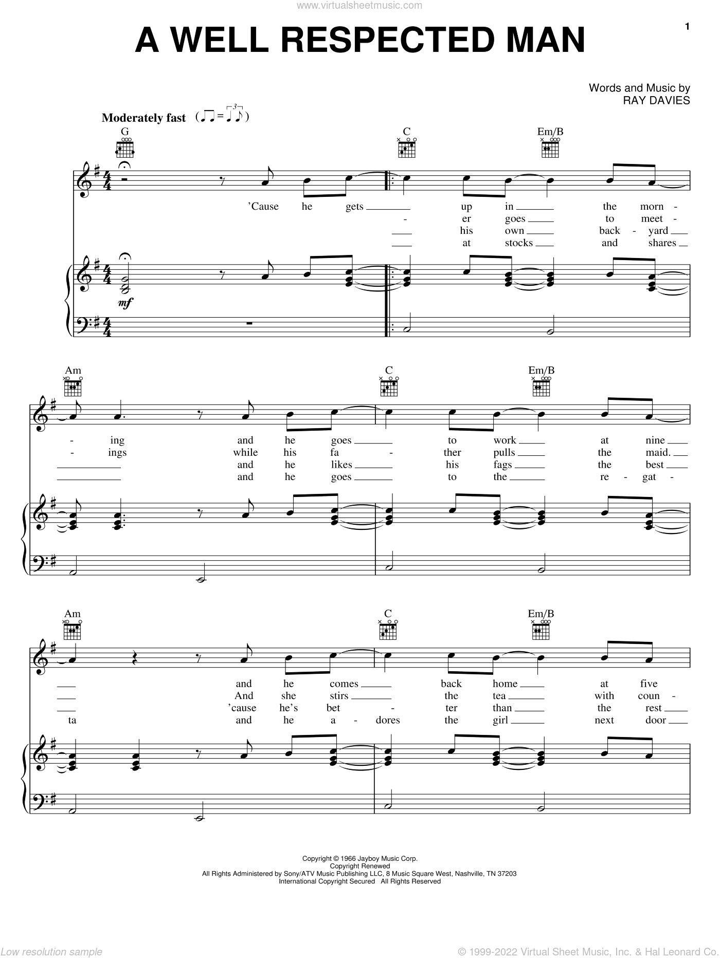 a-well-respected-man-sheet-music-for-voice-piano-or-guitar-pdf