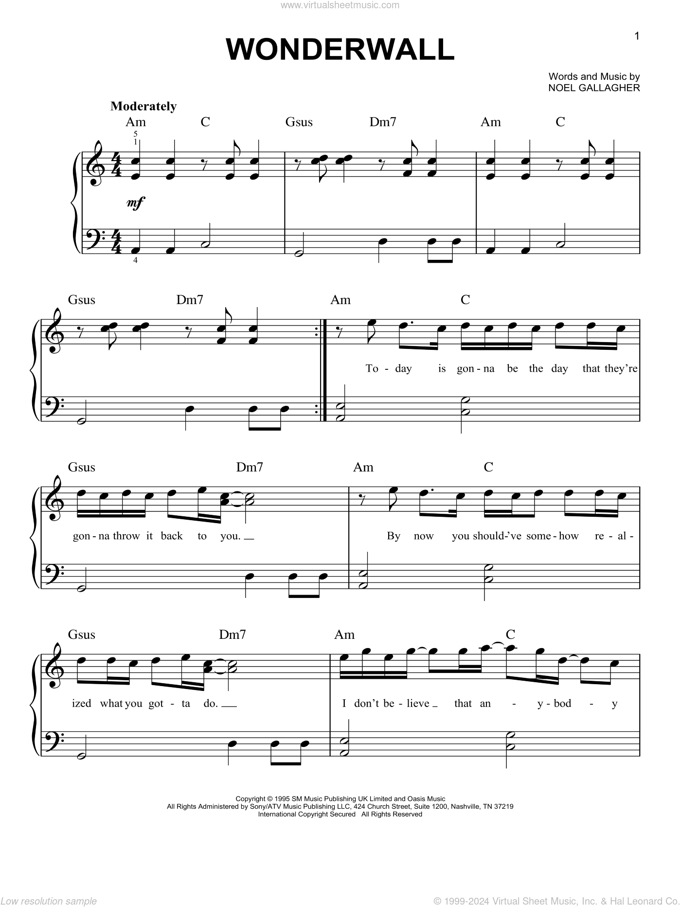 oasis guitar chords wonderwall