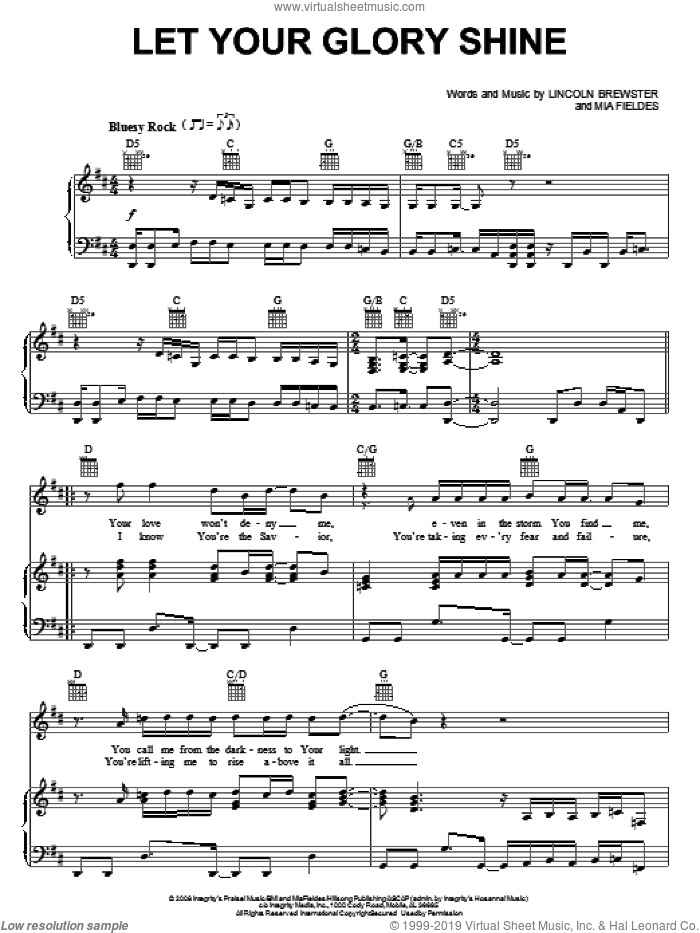 Shout To The Lord by Lincoln Brewster - Guitar - Digital Sheet Music