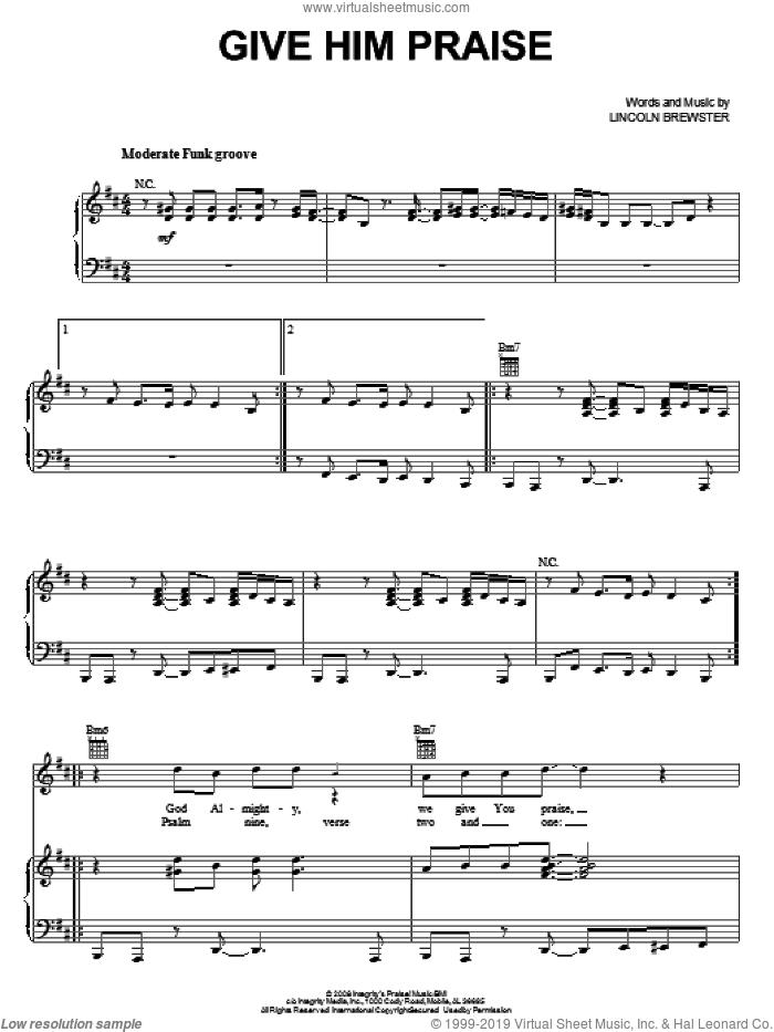 Shout To The Lord by Lincoln Brewster - Guitar - Digital Sheet Music