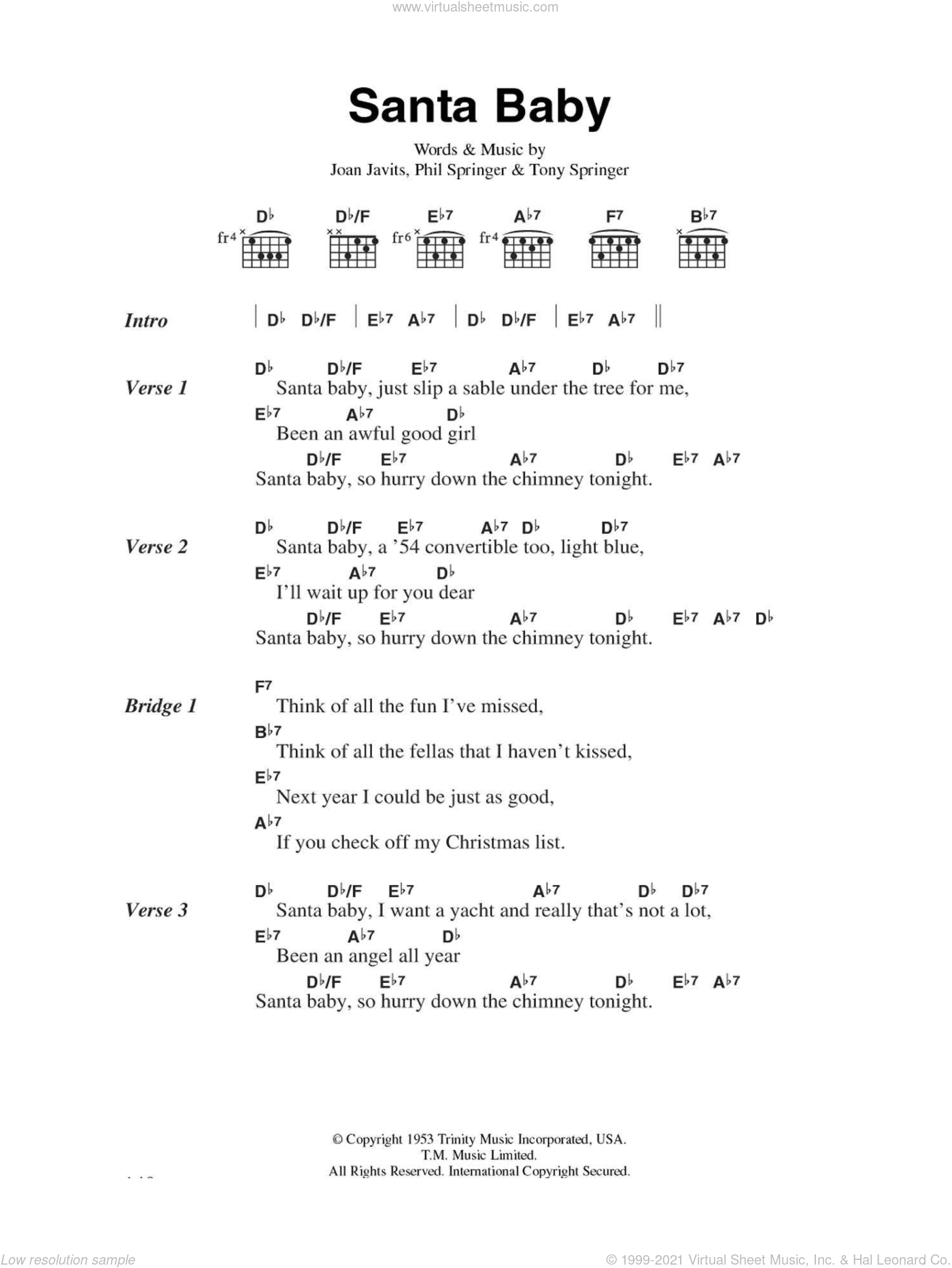 Chords For Santa Baby Gwen Stefani Lyrics